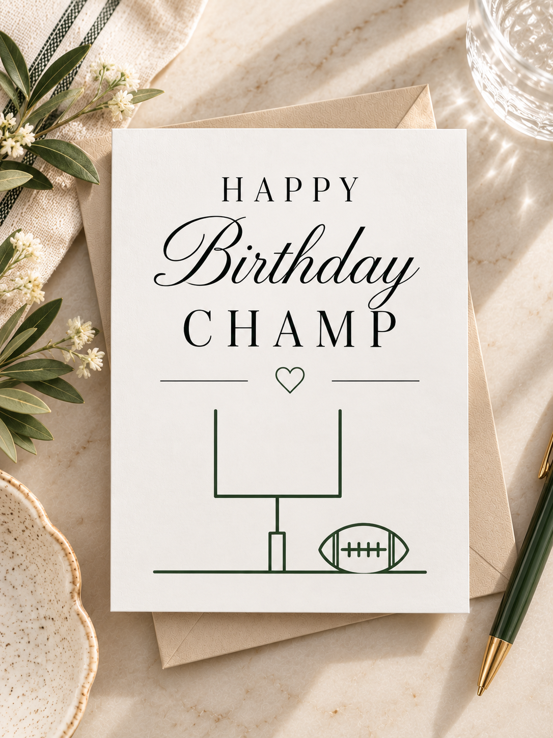 Happy Birthday Champ – Football Greeting Card