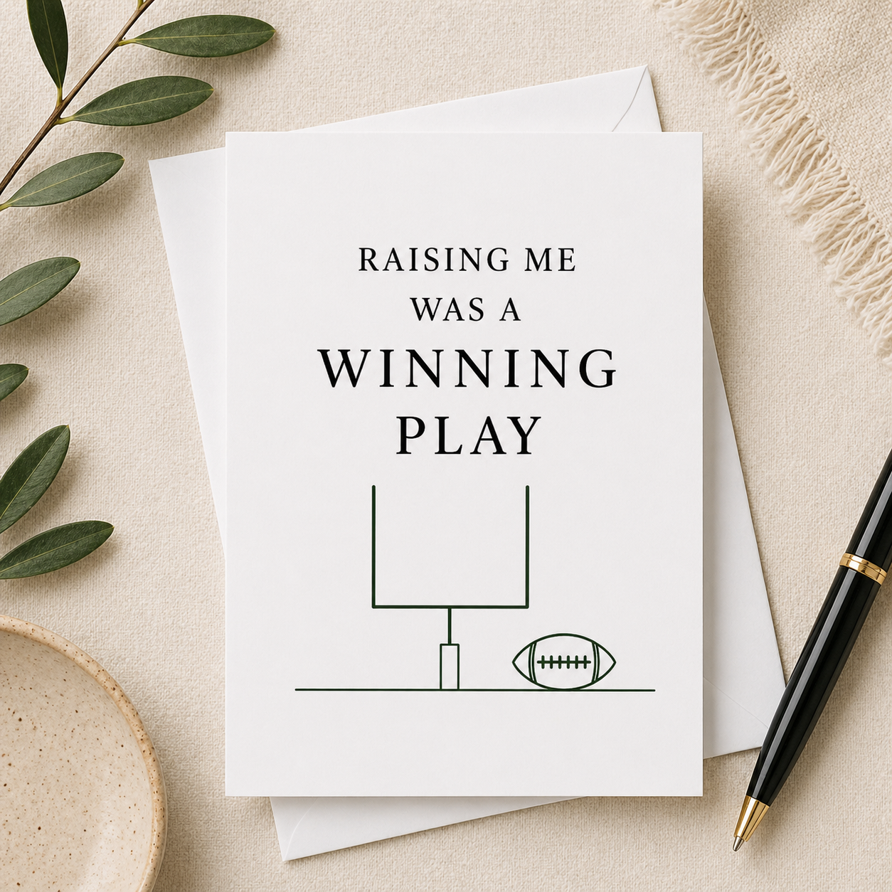 Raising Me Was a Winning Play – Greeting Card