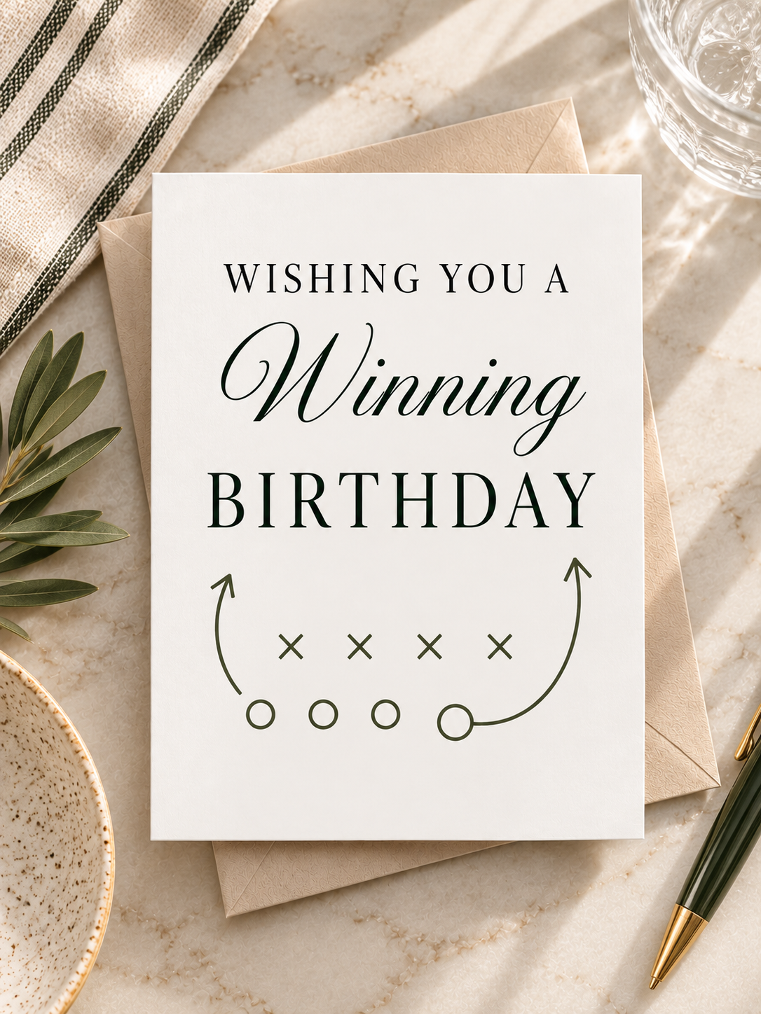 Wishing You a Winning Birthday – Football Greeting Card
