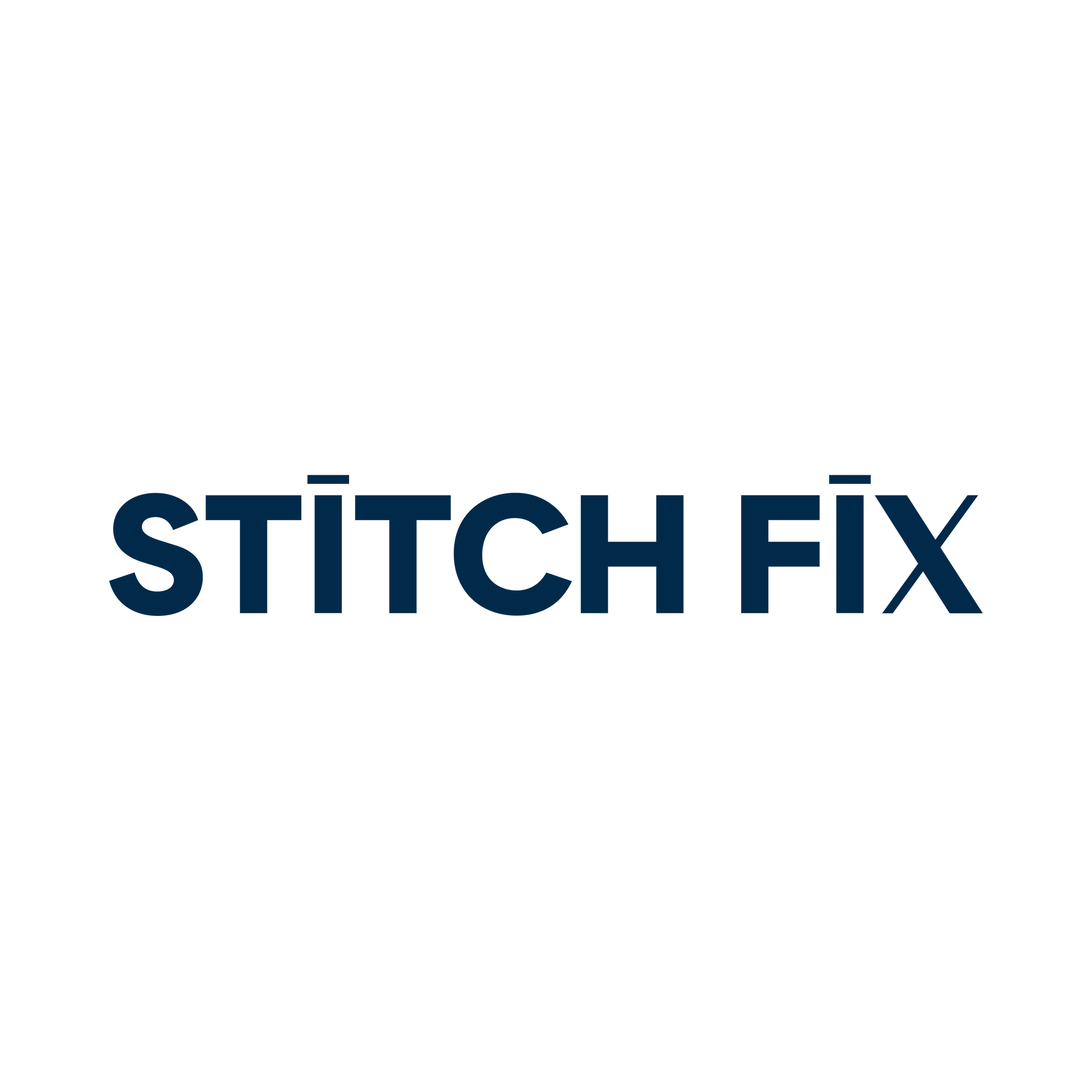 STITCH FIX logo in dark blue on a white background