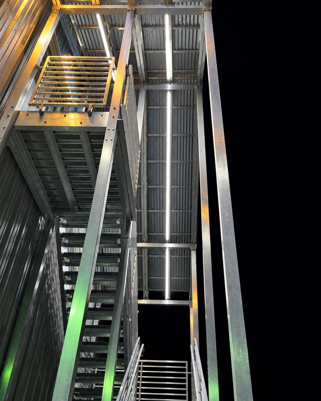 Under the roof — LED strips