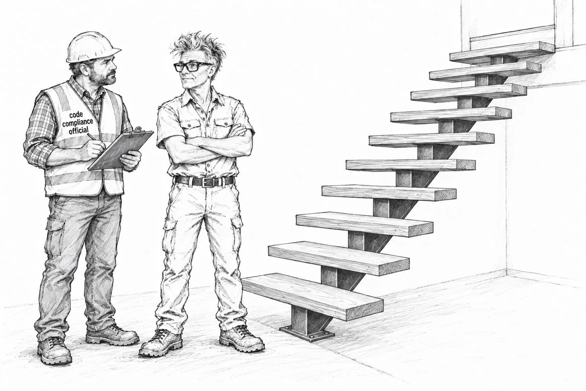 Willy with a mono-stringer stair