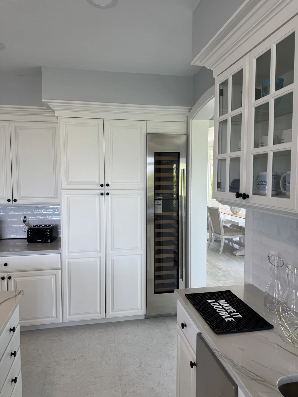 Custom Cabinet Modification for a Built-In Wine Cooler