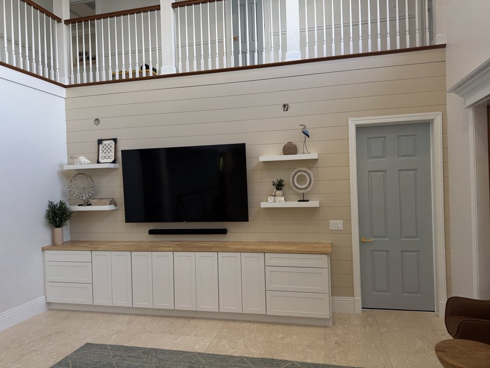 Pantry, Laundry and Entertainment Center Built-Ins, East End of Sanibel