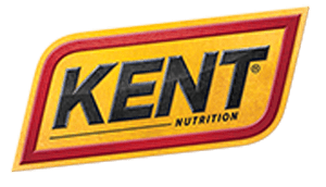 Kent Nutrition logo with yellow background and bold black and red text