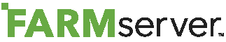 Green and black logo with the word 'FARM' in bold green letters and 'server' in lowercase black letters.