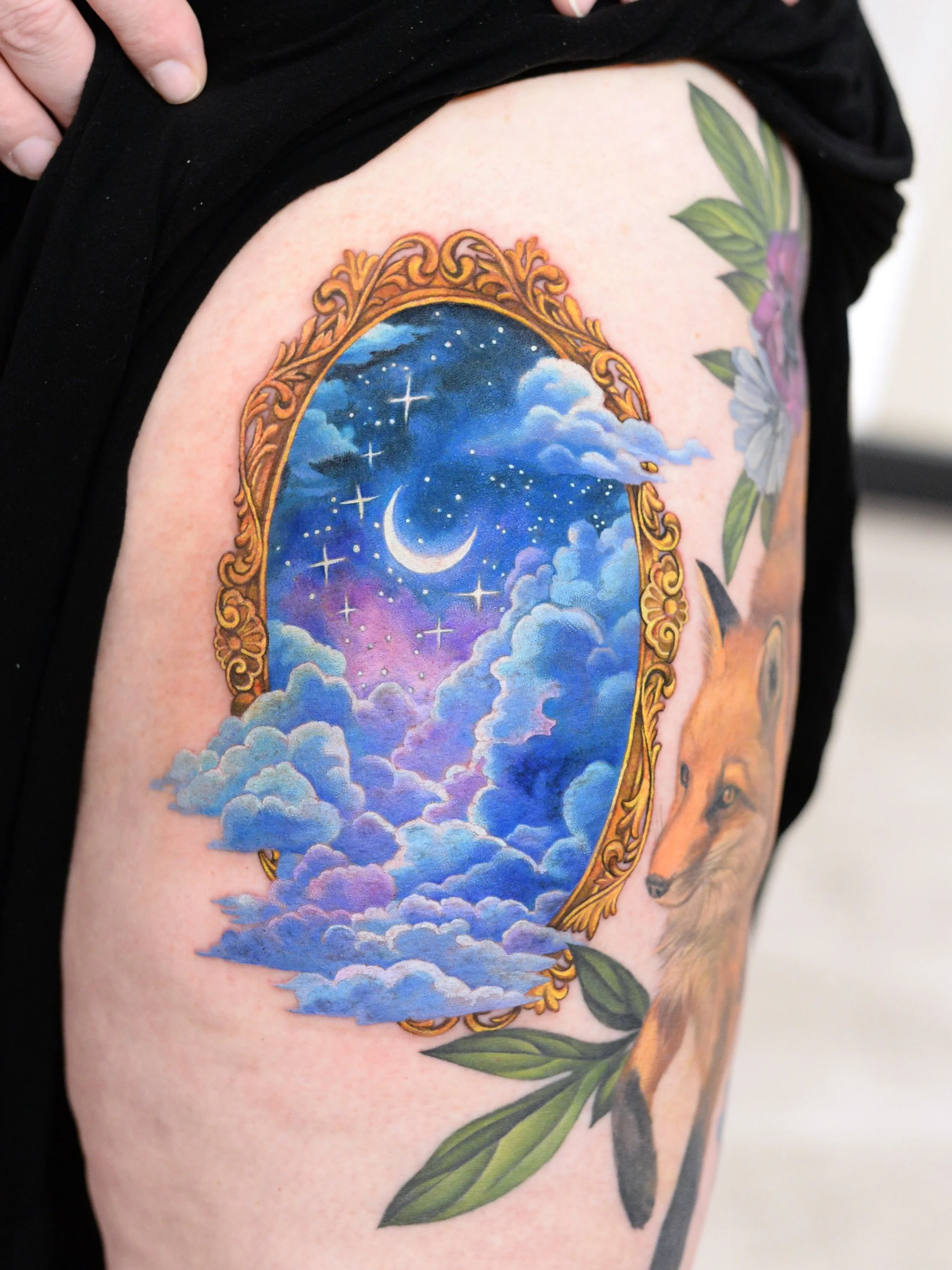 Had a really fun time making this fantasy night sky for Heidi!! Made at @inkgallerynj