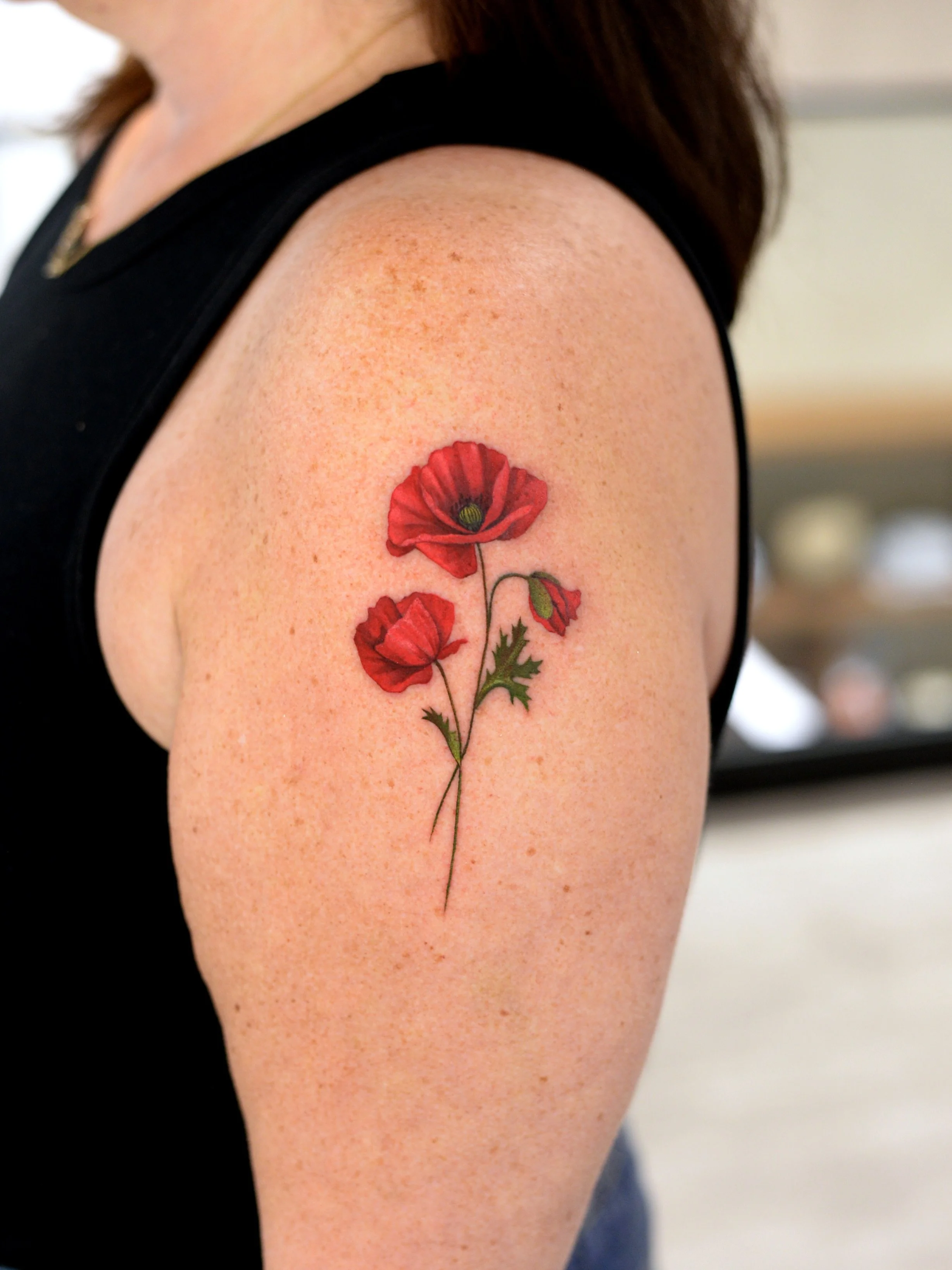The cutest daintiest poppy for Jen! Made at @inkgallerynj