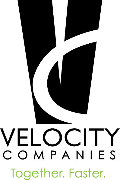 Velocity Companies logo with stylized 'V' and tagline 'Together. Faster.'