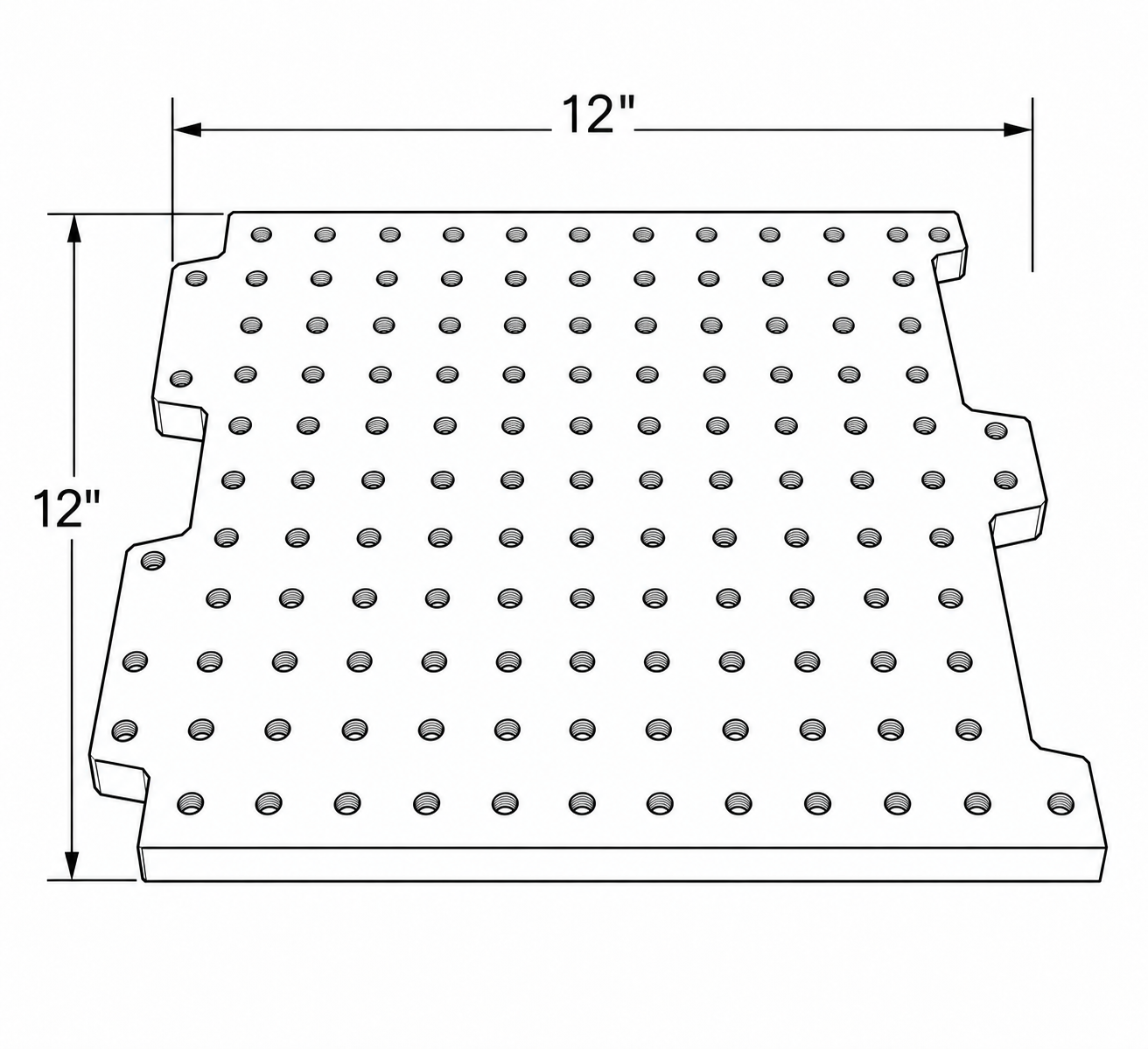 Isometric 12-Inch Perforated Fixture Plate.png