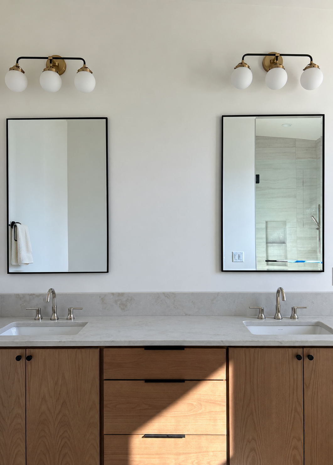 White waffle towel in bathroom mirror-1.png
