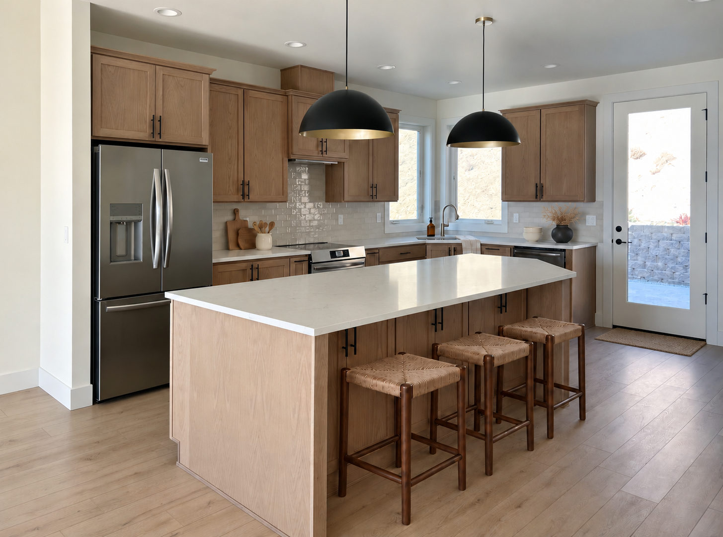 Kitchen refresh with walnut stools.png