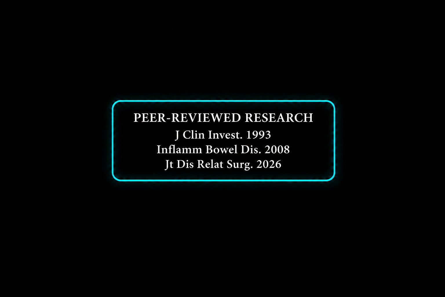 Neon sign displaying peer-reviewed research references with dates from 1993, 2008, and 2026.