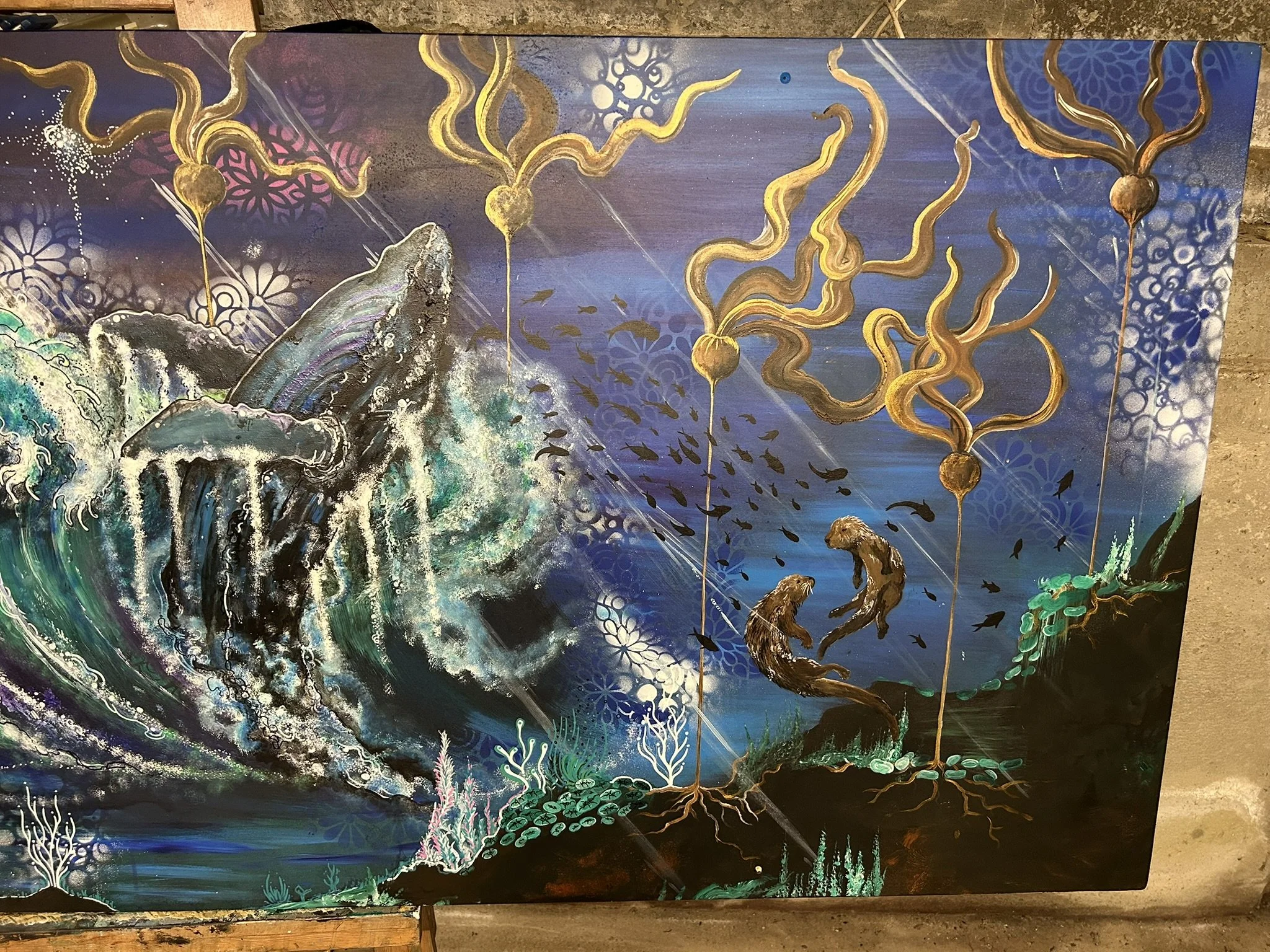 The Vortex. 11 x 4ft mixed media. UV
SOLD