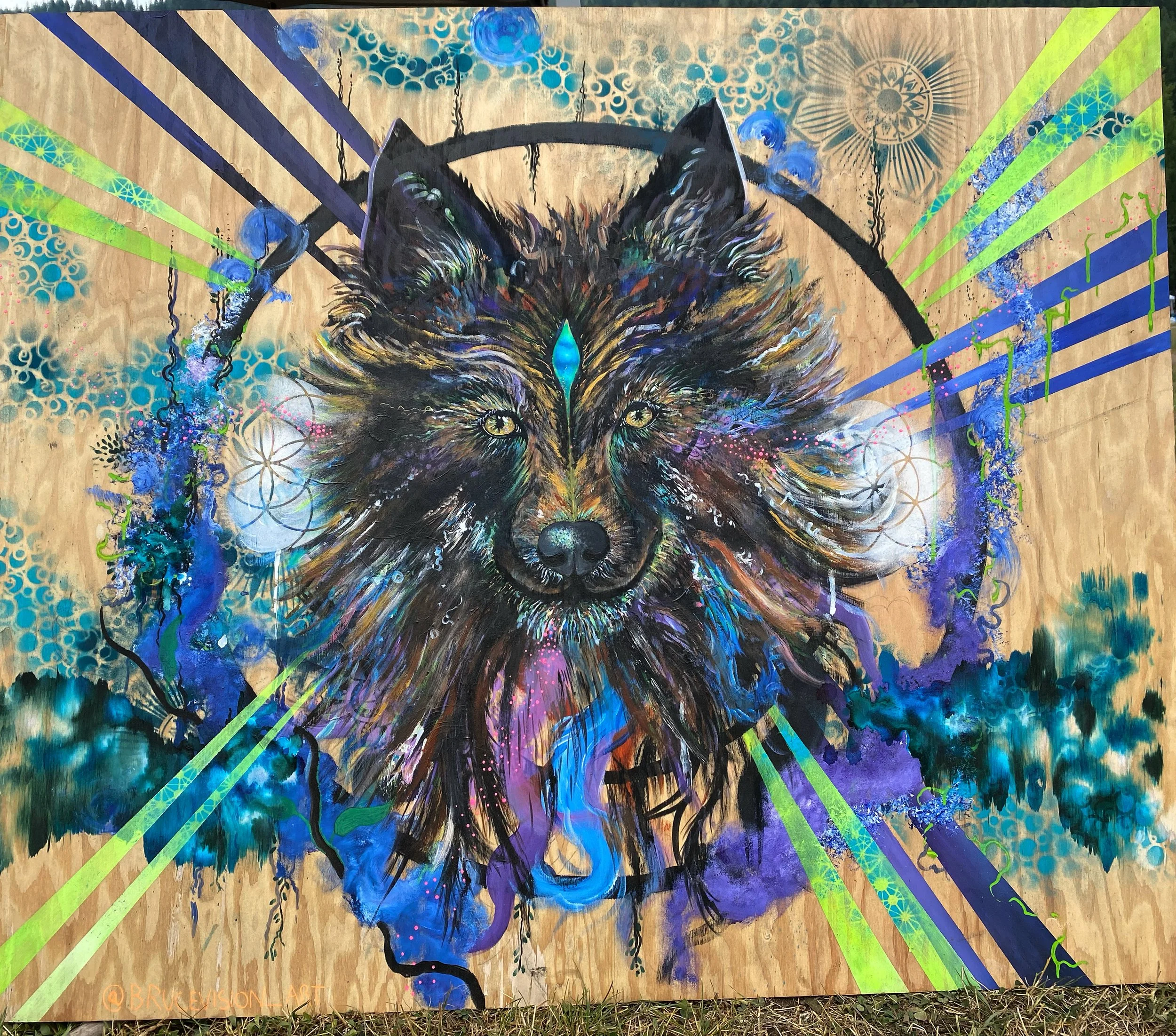 The Wooden Wolf. 7 x 4ft. 