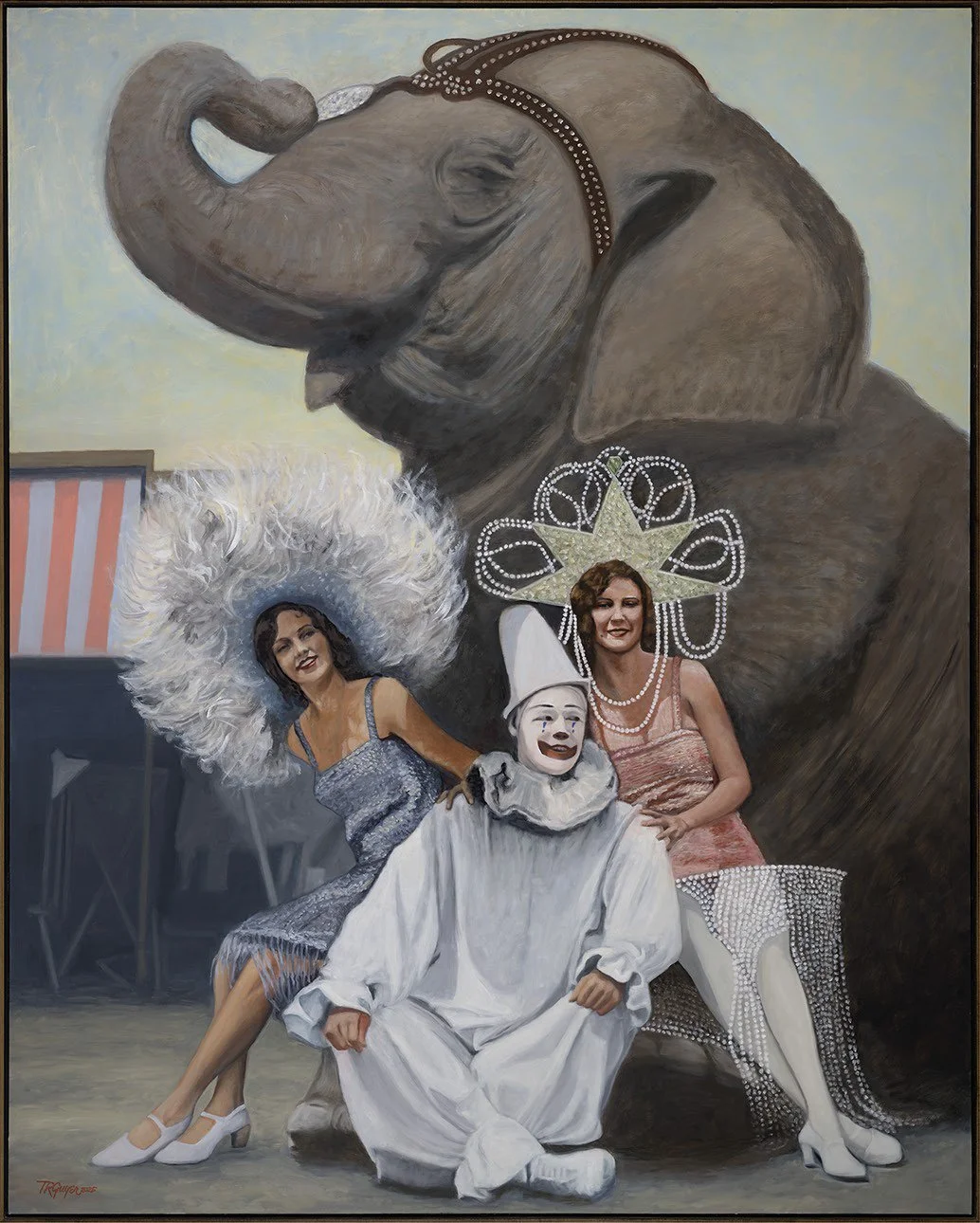"Welcome to the Circus", 95x72 in, oil on linen, 