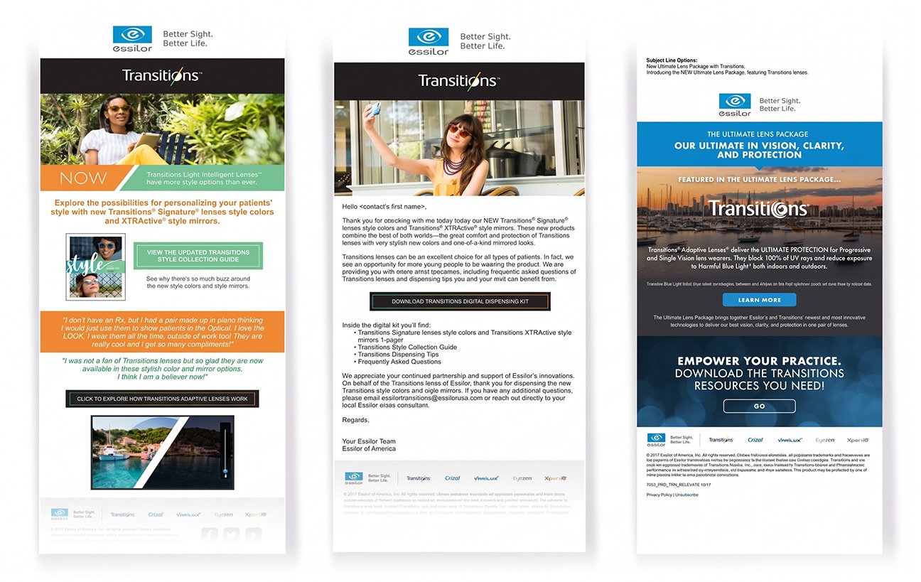Essilor Transitions Emails
