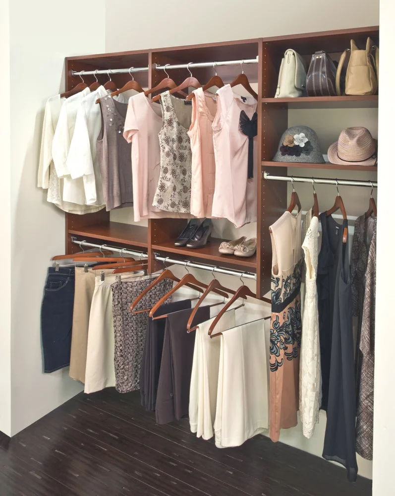 Organized Living Closet Photo Shoot