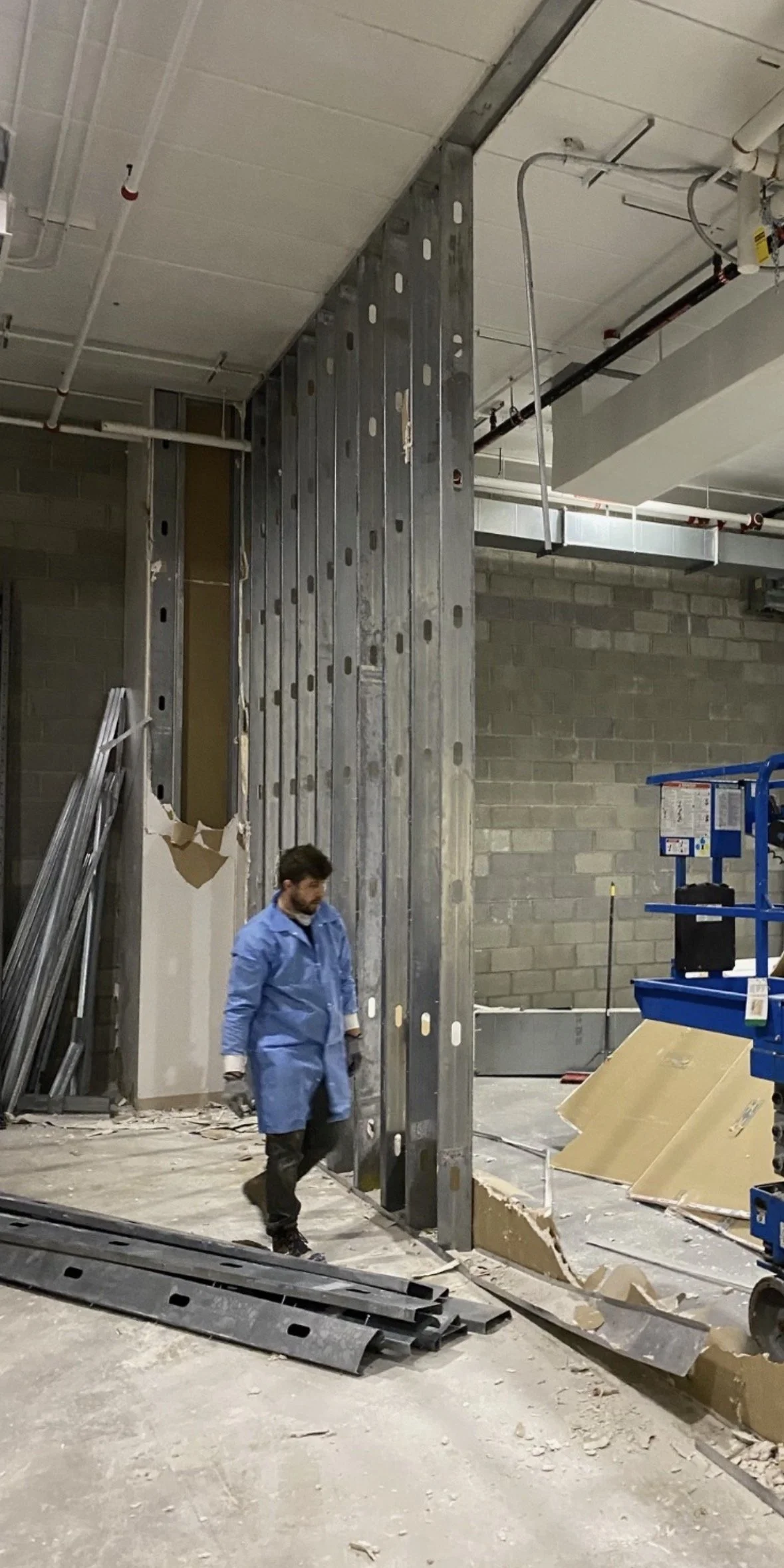 Commercial office space fit-out in progress by SJS Construction Group
