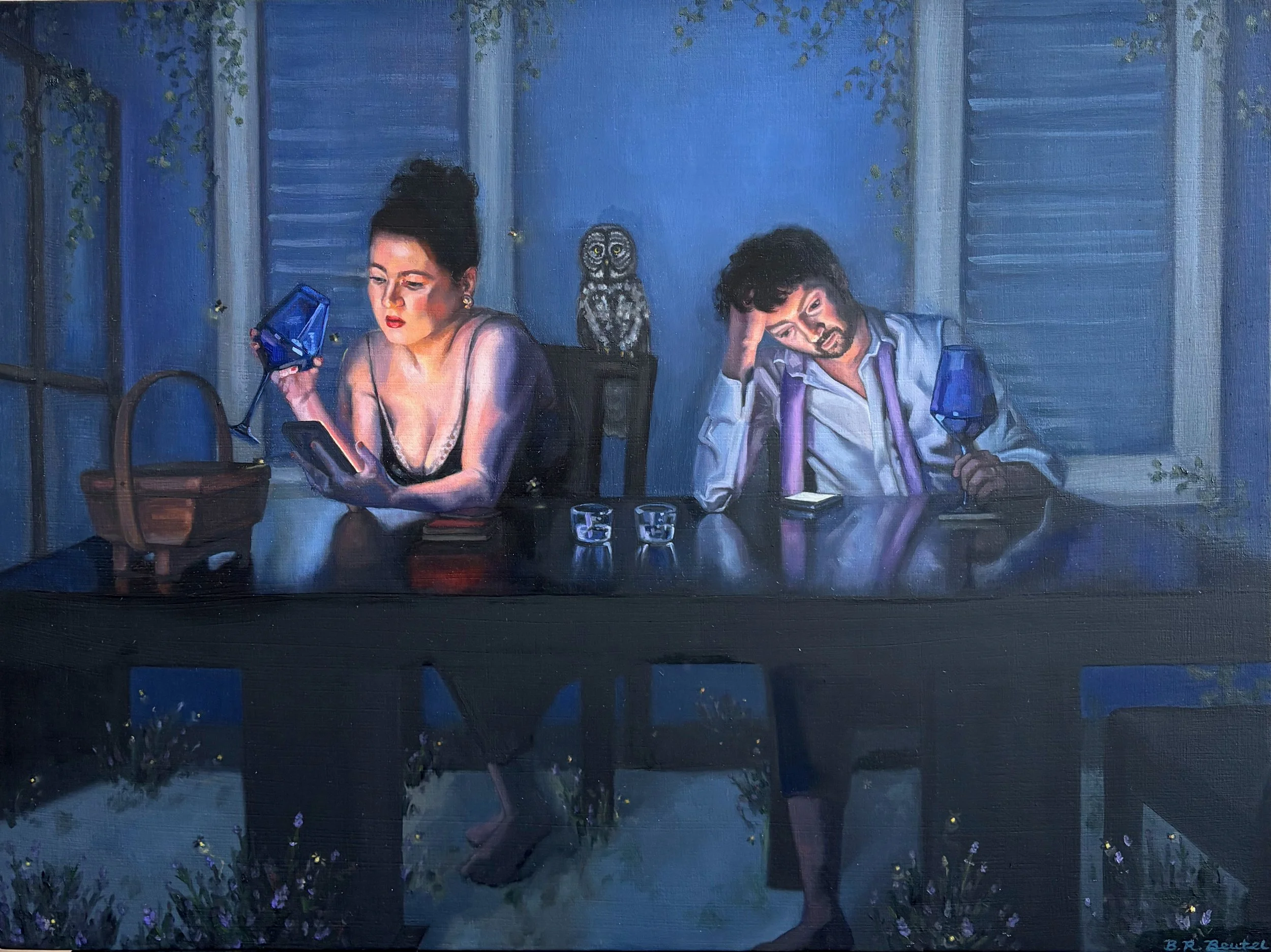 In The Dining Room 1, Oil on canvas, 18"x 24" 