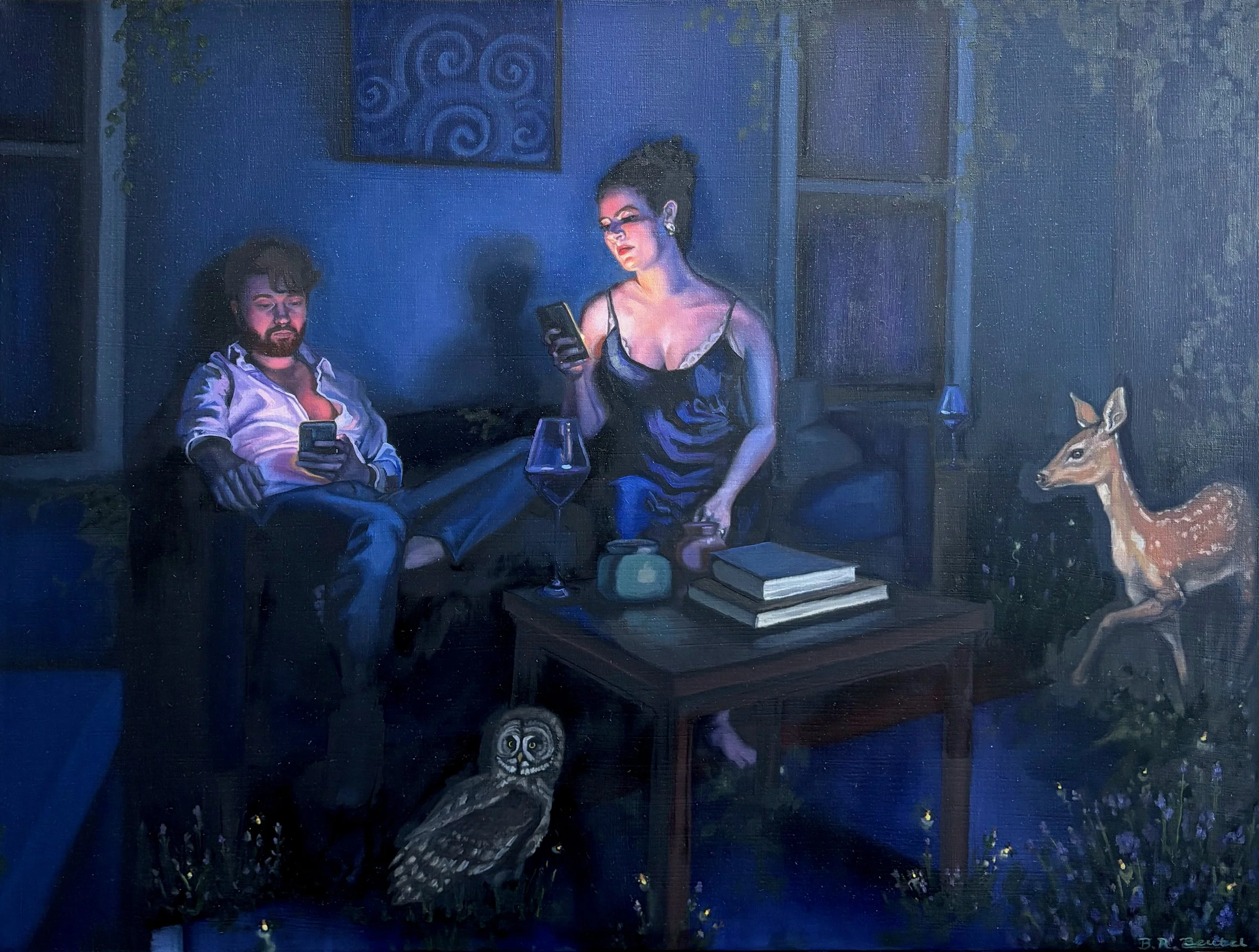 In The Living Room 1, Oil on canvas, 18"x 24" 