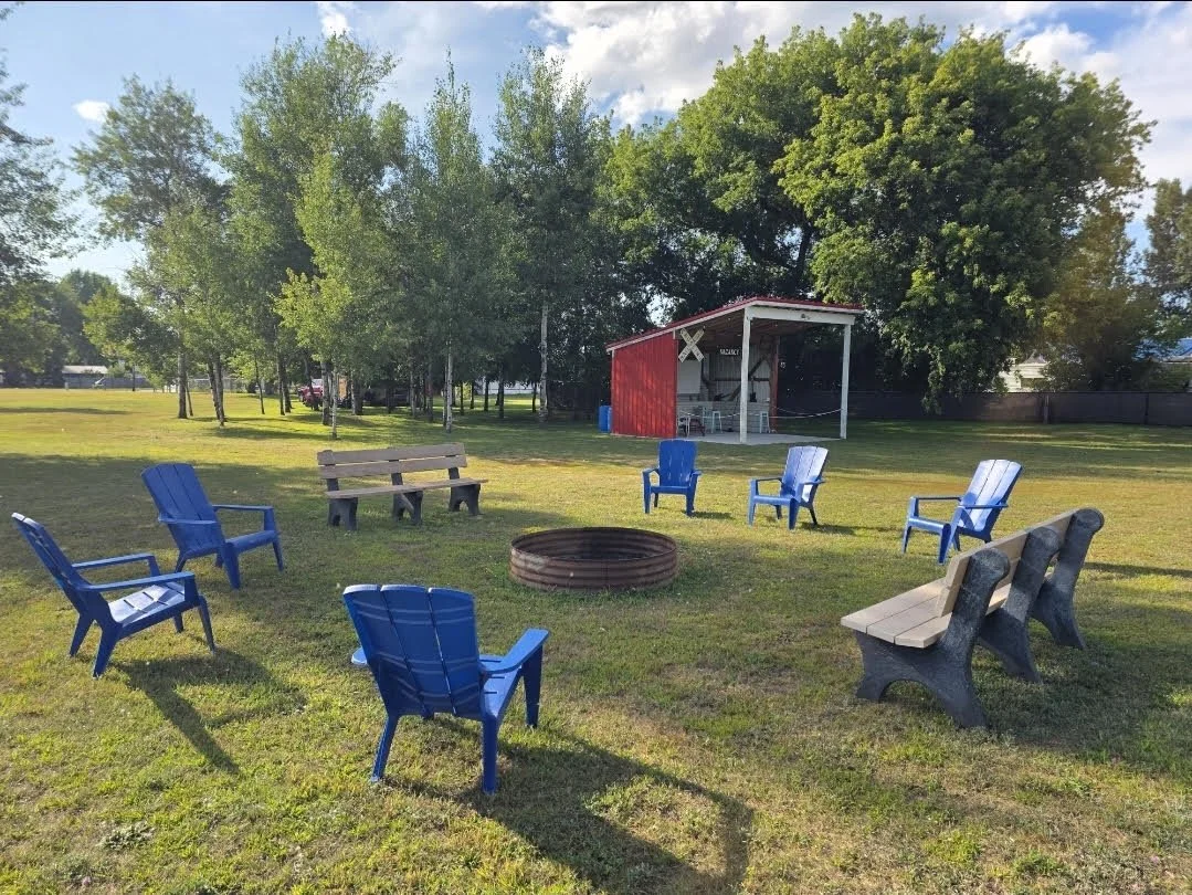 Family-friendly playground at Torch & Timber Campground
