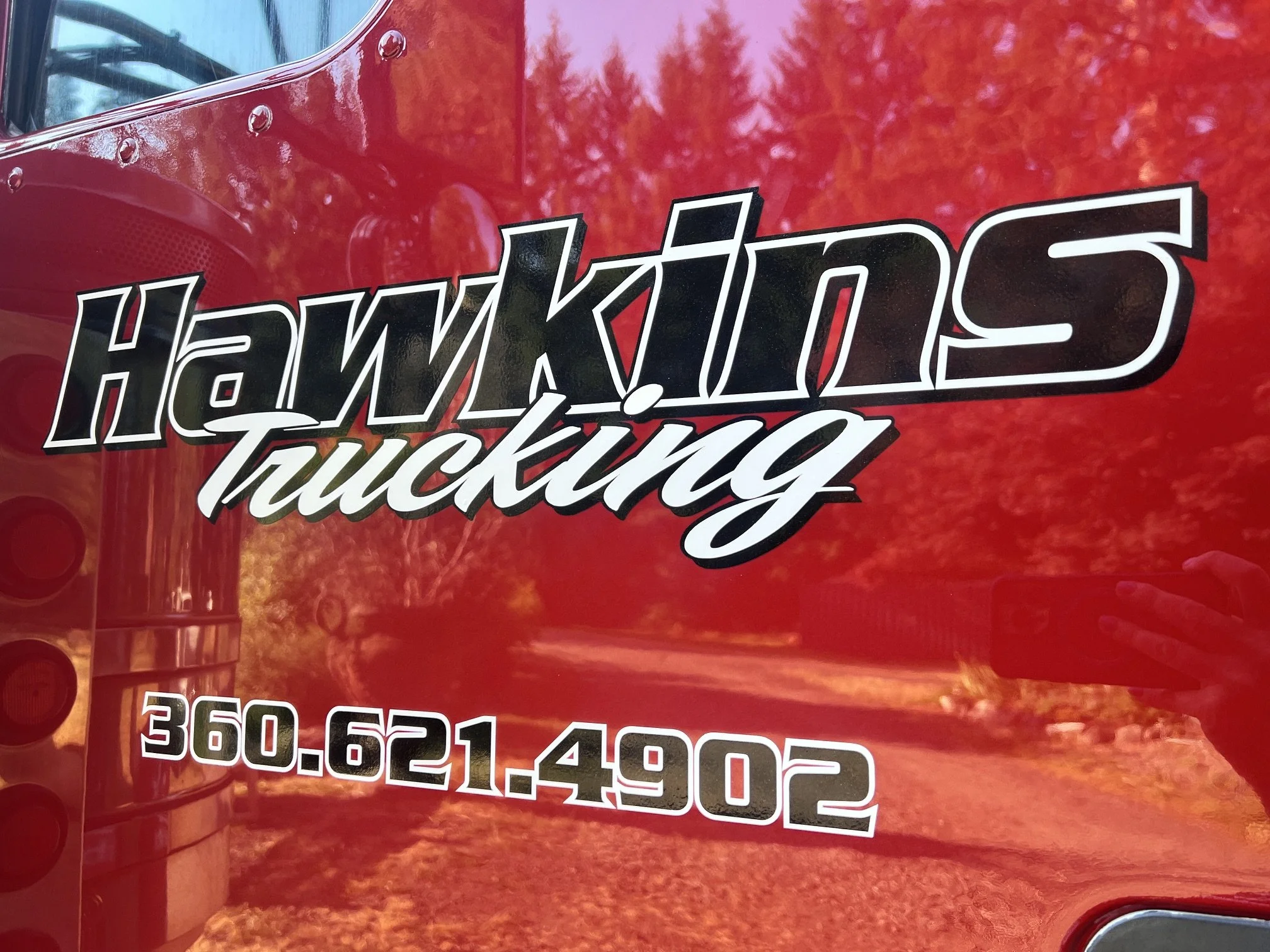 Die Cut graphics on truck doors