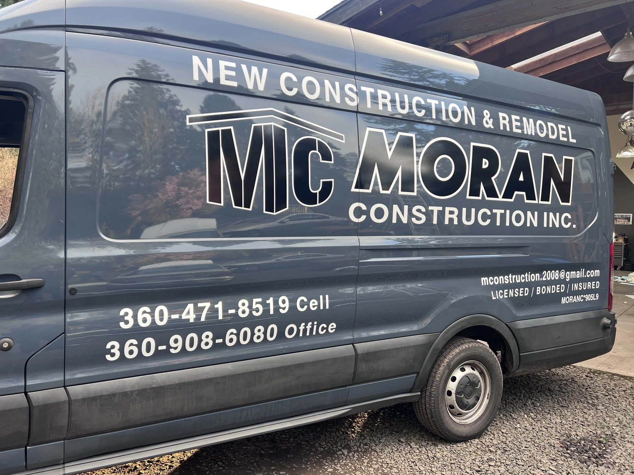 Die cut vehicle graphics.