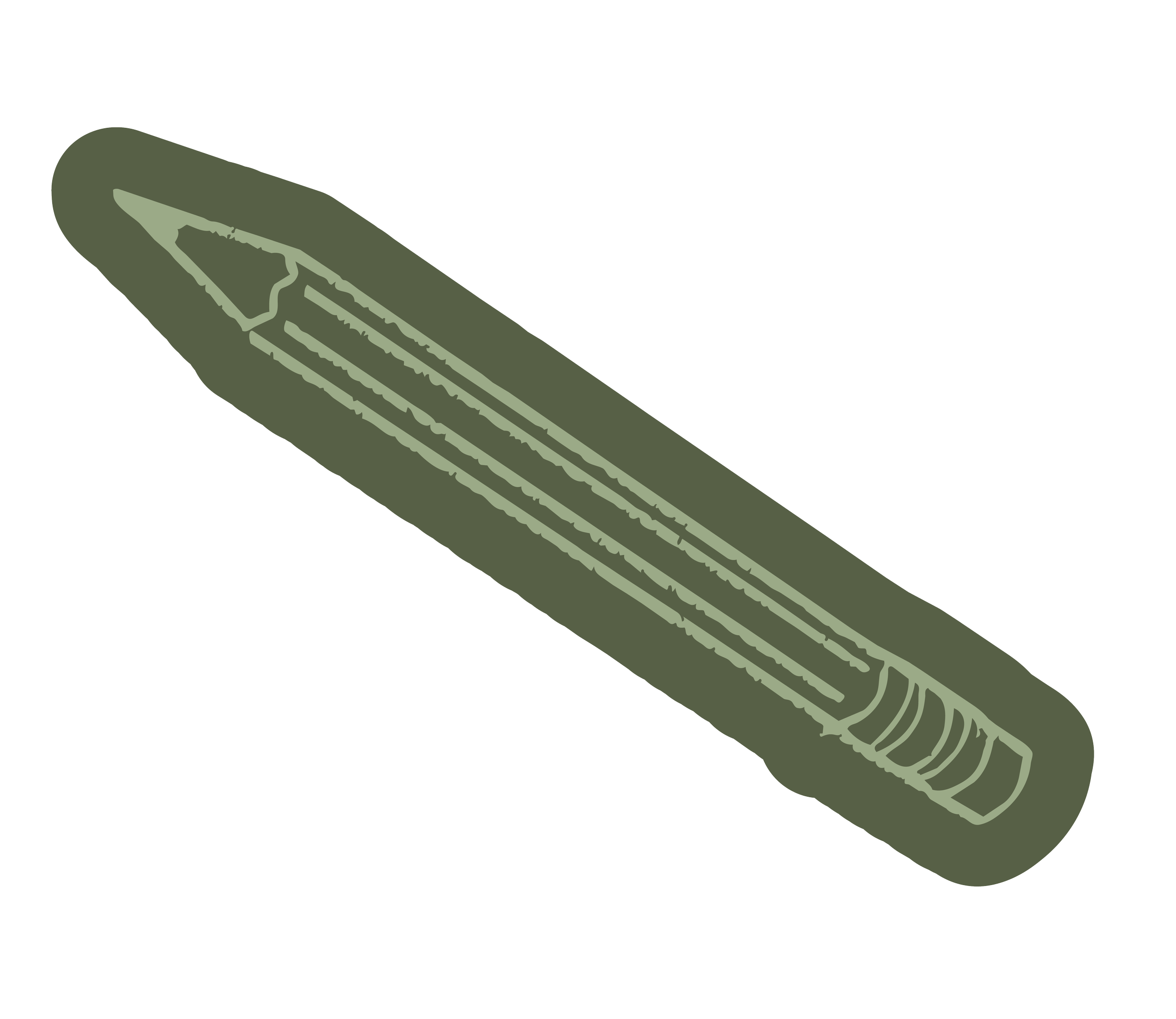 Illustration of a green pencil