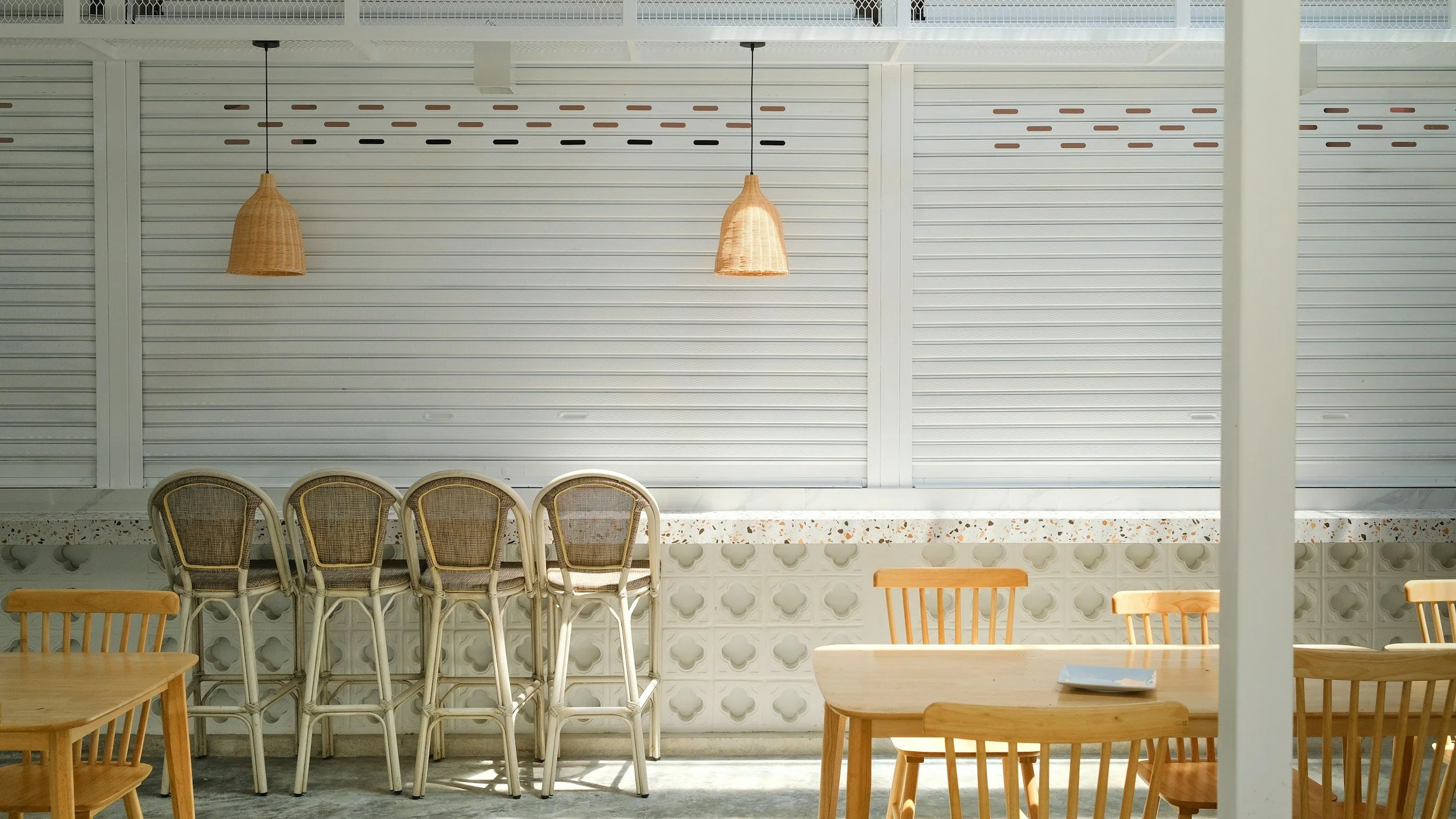 PLACEHOLDER - swap for: The interior in daylight; the bar