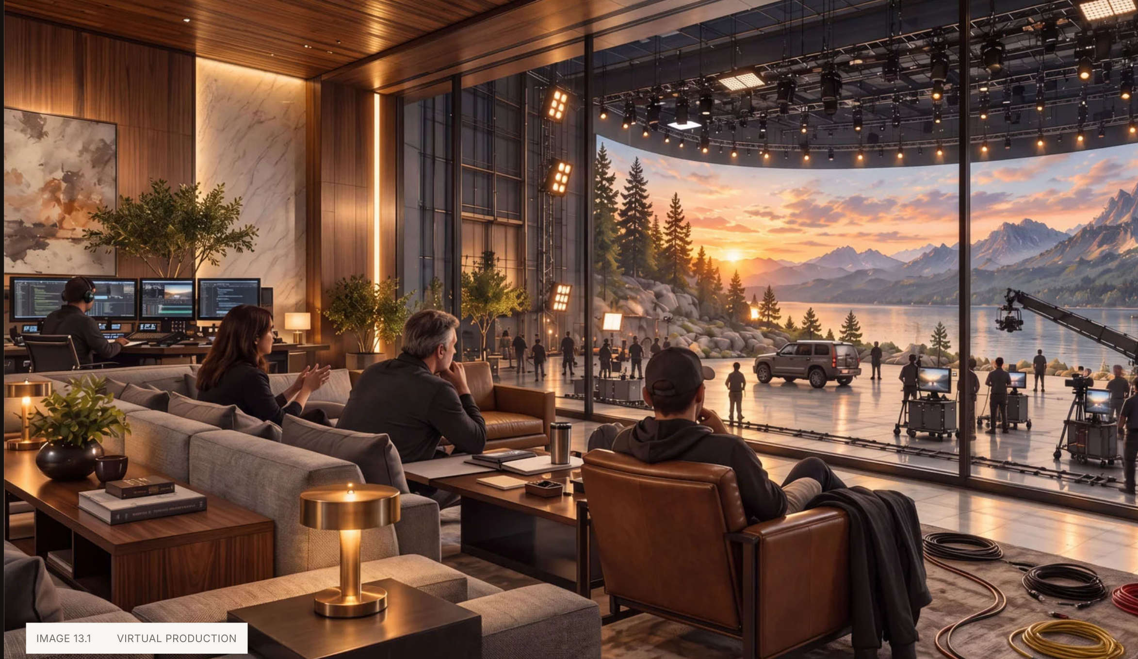 Rendering of digital scenery sound stage.