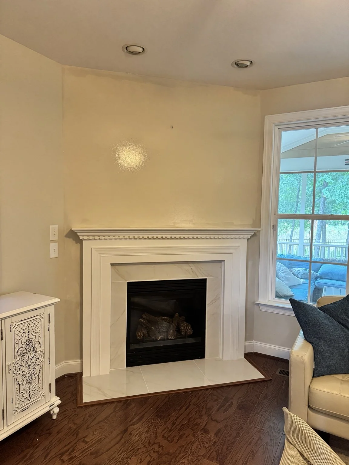 A refreshed mantel gives this familiar gathe