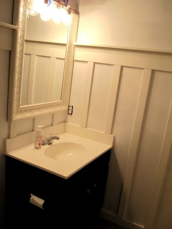 White wall trim adds character aroun