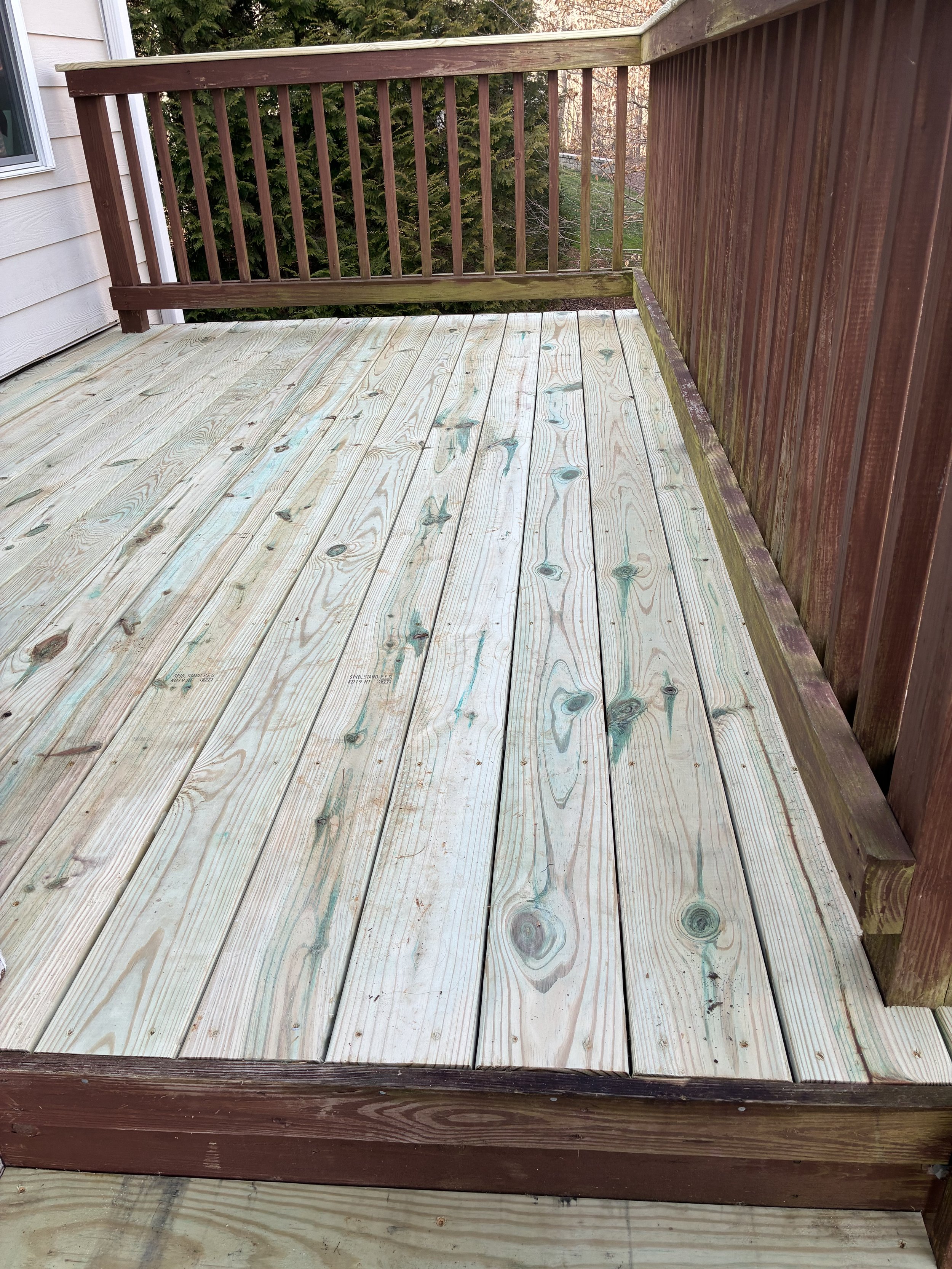 Replacement decking gives this familiar 