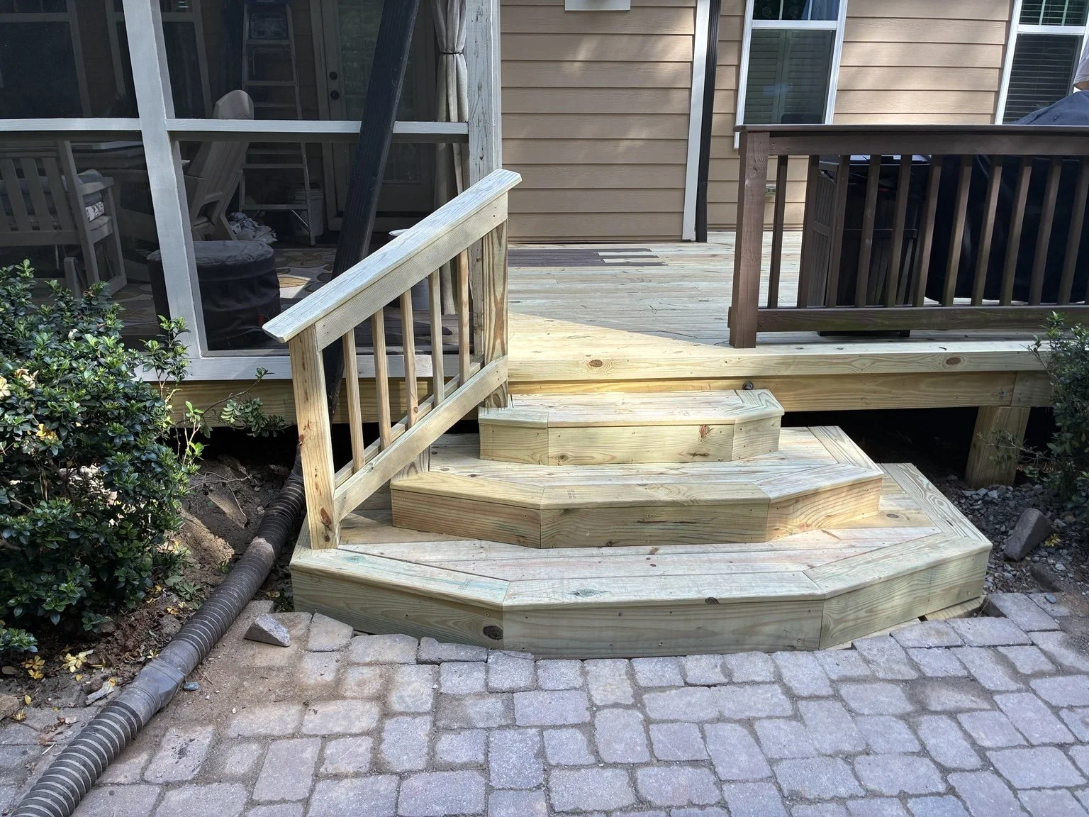 Repaired steps and railings bring this bac