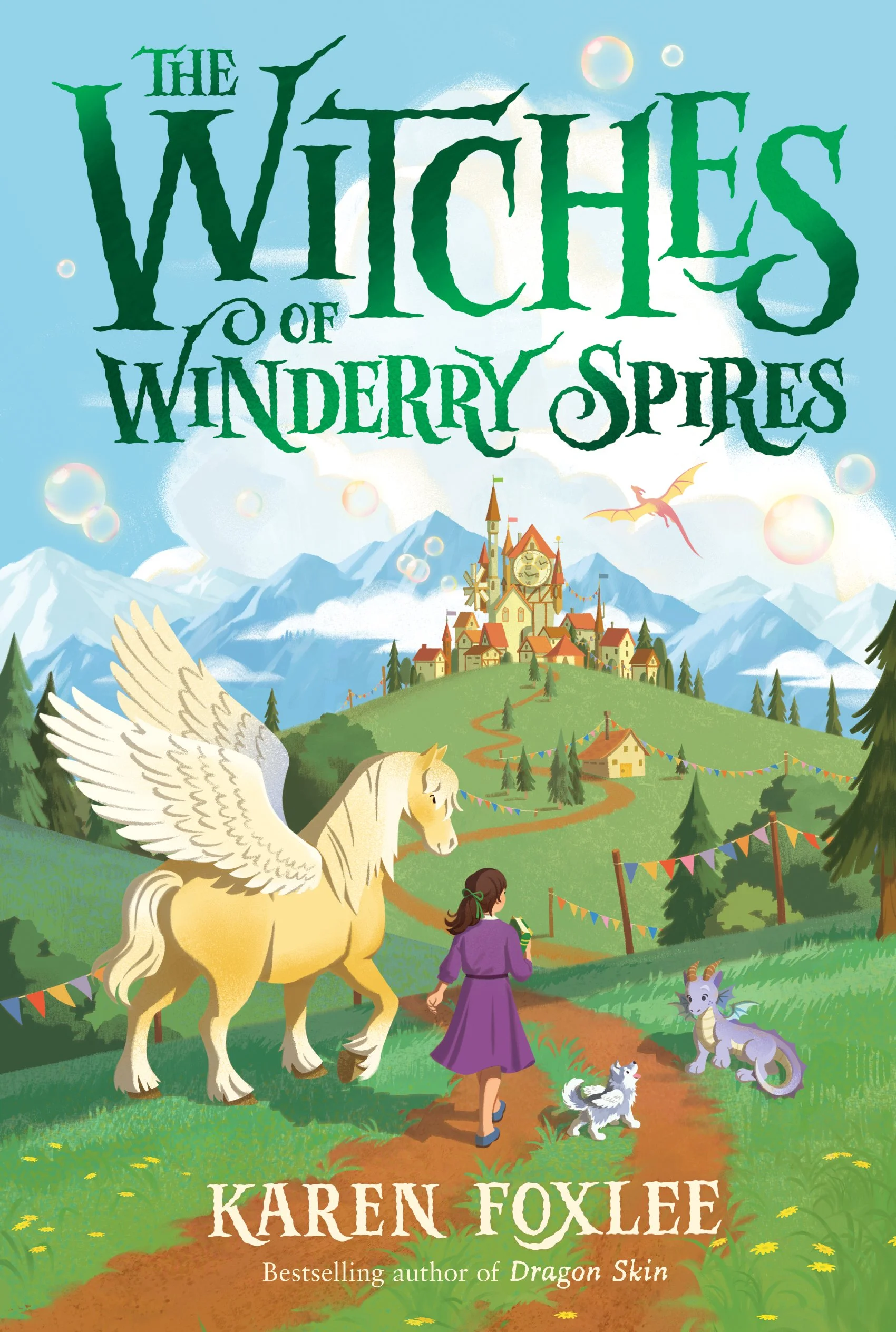 The cover of 'The Witches of Winderry Spires' by Karen Foxlee.