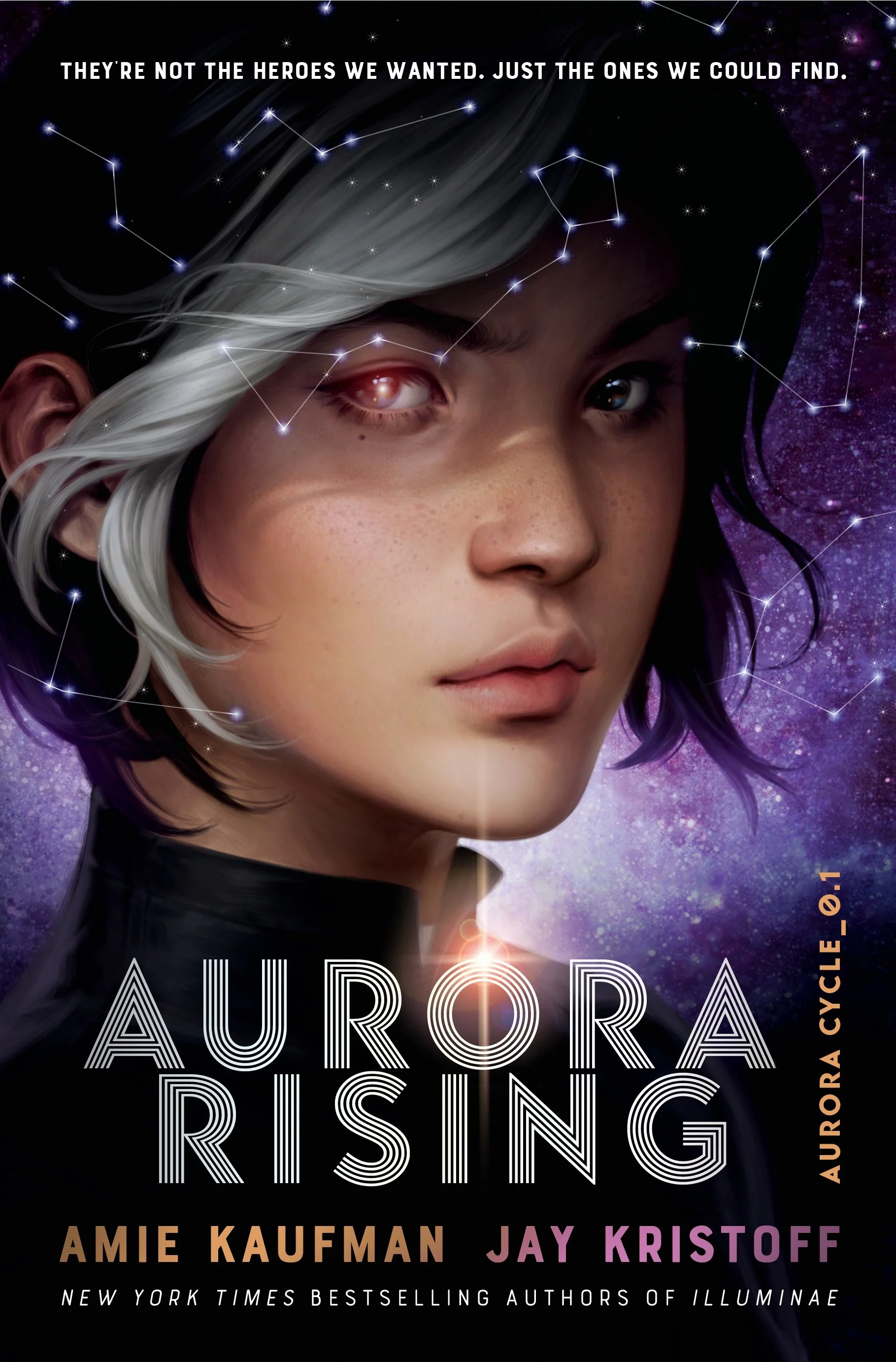 The cover of 'Aurora Rising' by Amie Kaufman and Jay Kristoff.