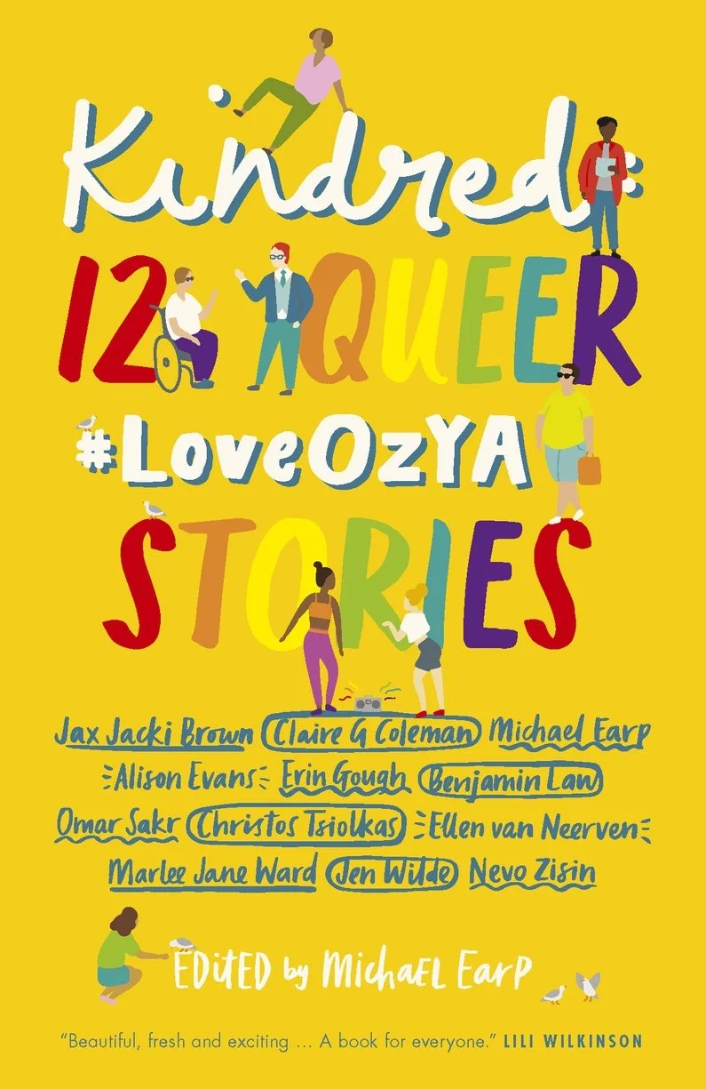 The cover of 'Kindred: 12 Queer #LoveOzYA Stories' edited by Michael Earp.