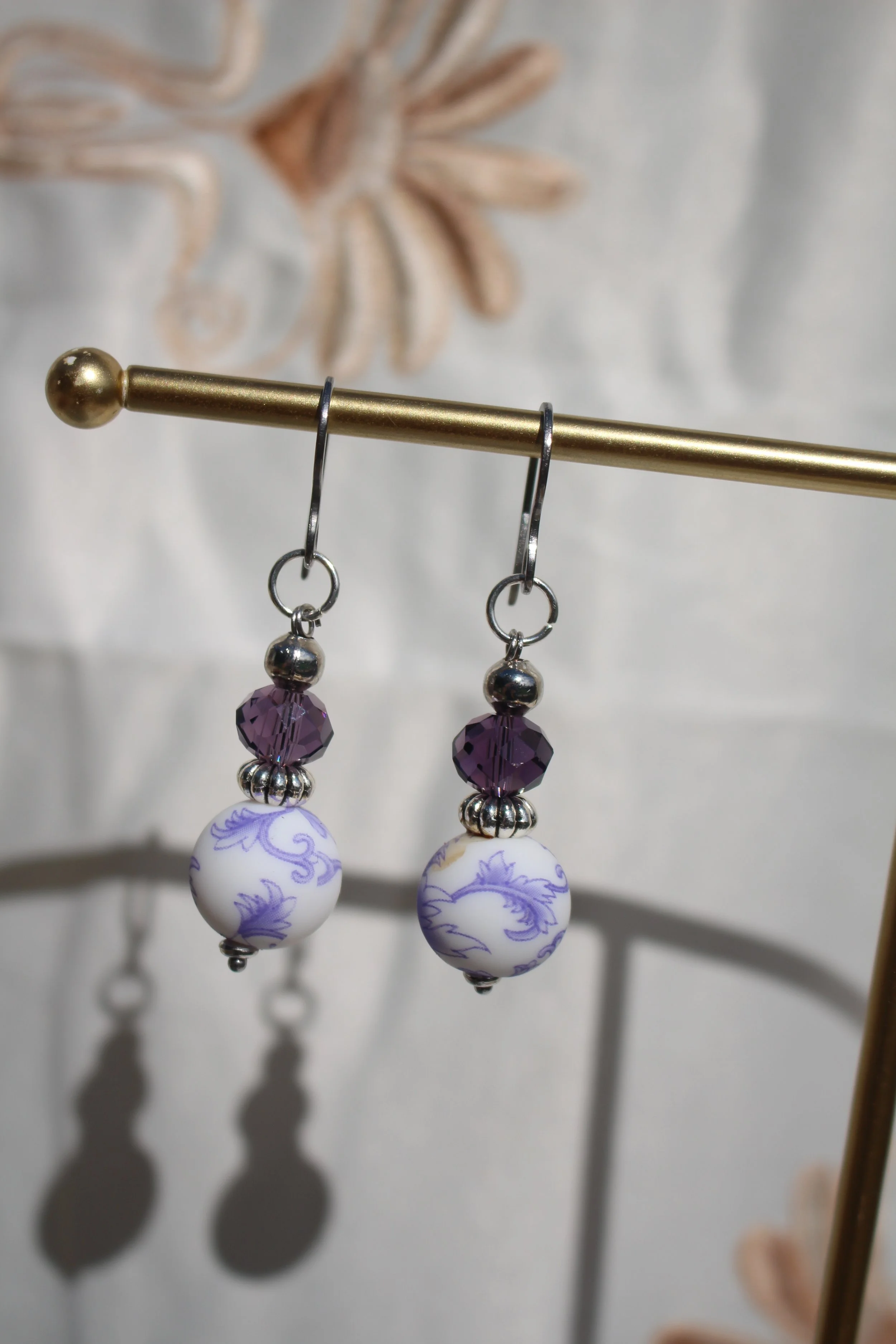 Lavender Ball Dangles