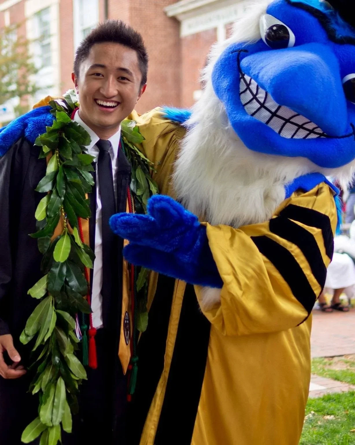 Dr. John Jiao graduating with his Bachelor of Science degree at Johns Hopkins University