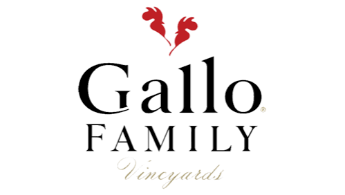 Gallo Family Vineyards logo with a red rooster illustration and text.