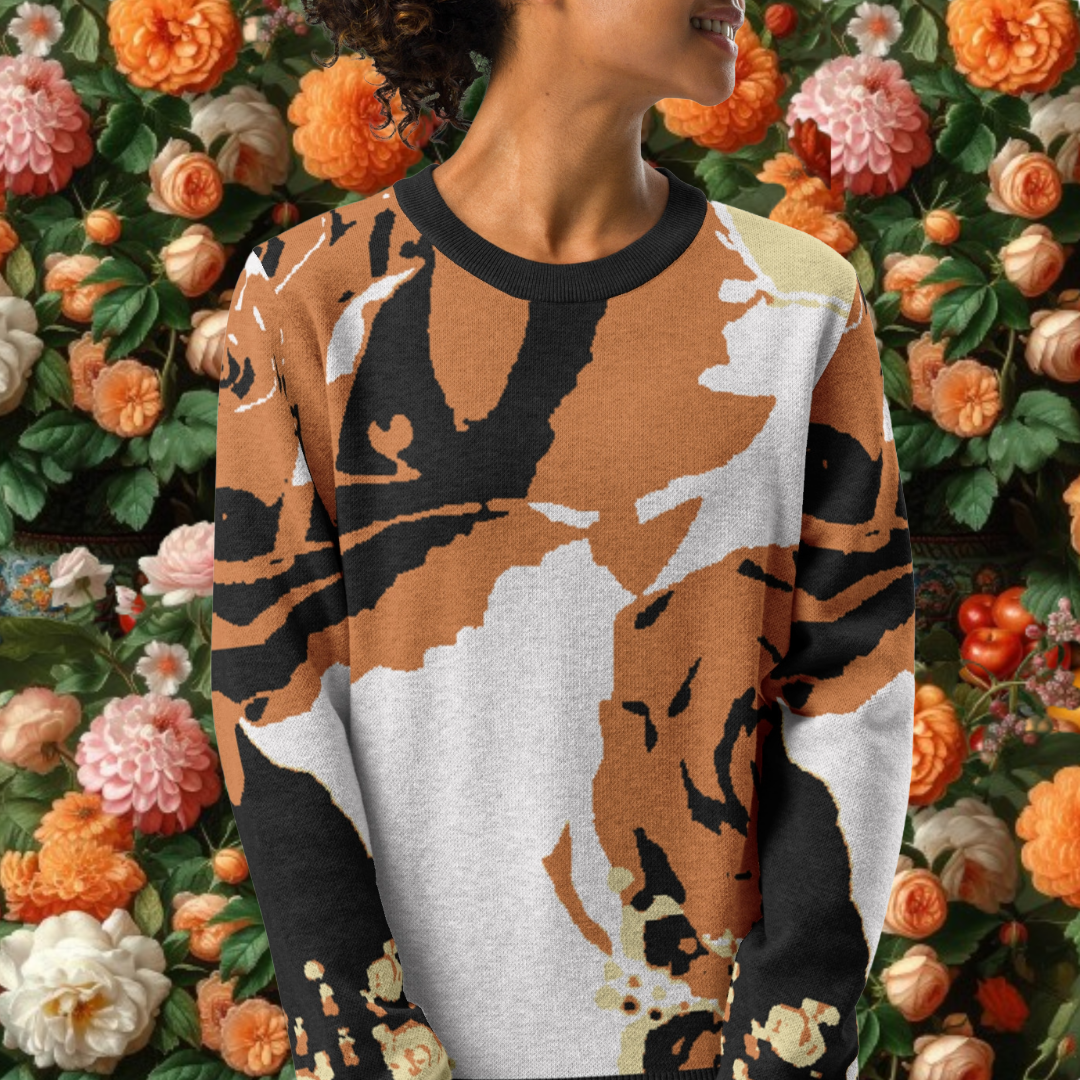 Roselfy Praying 4 Love Knitted Sweater Latte