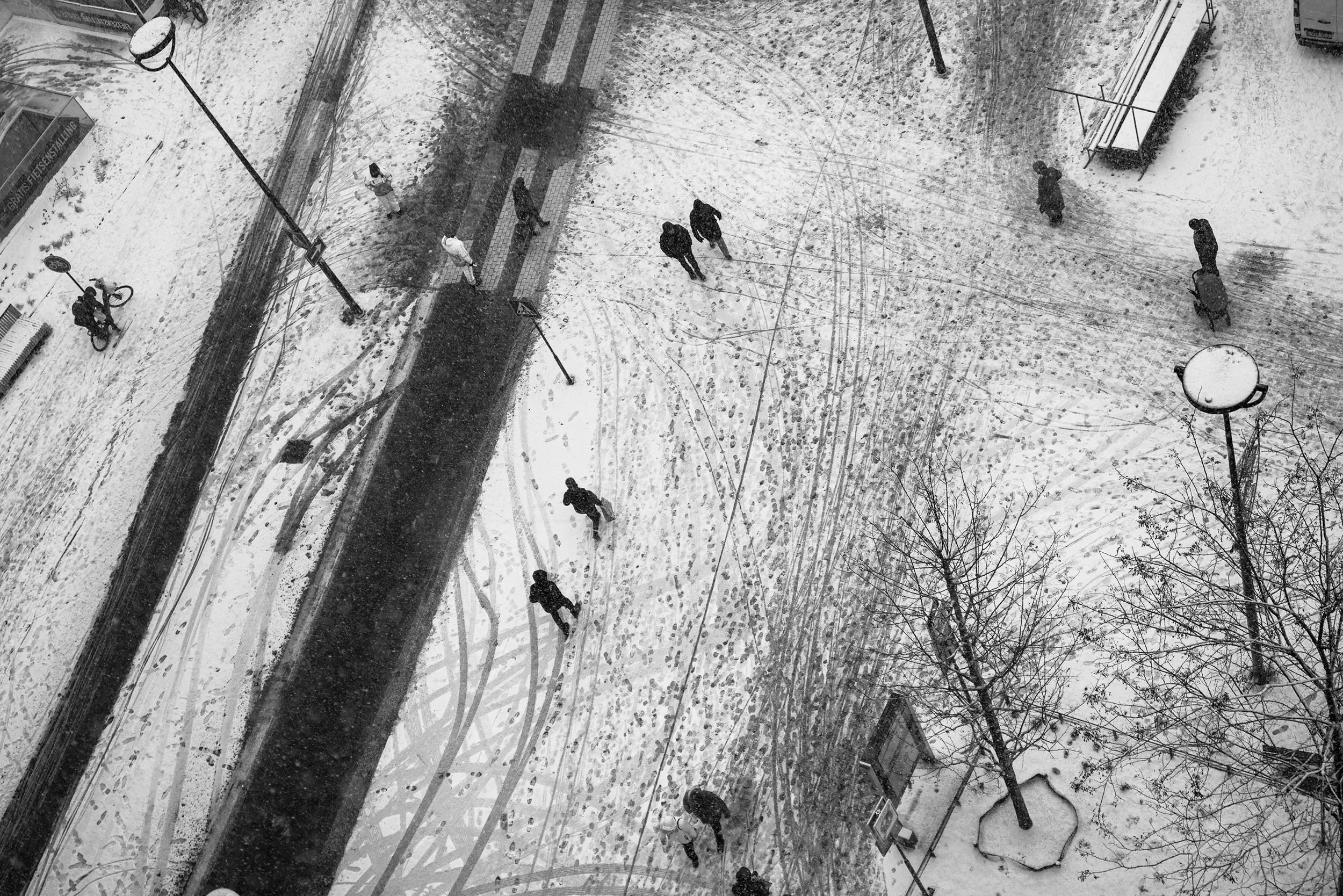 Sneeuw, Tilburg van boven