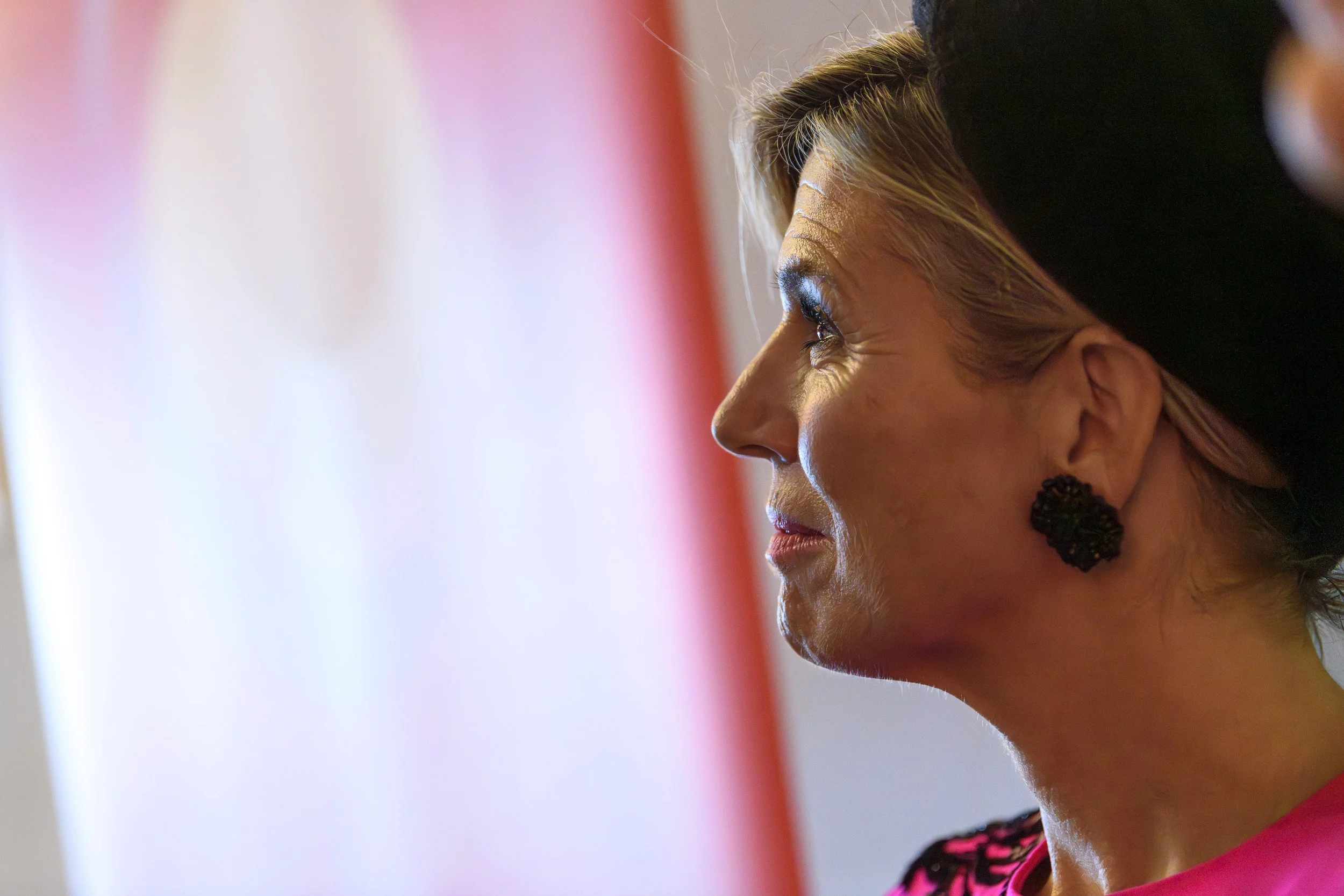 Koniging Maxima tijdens een bijeenkomst