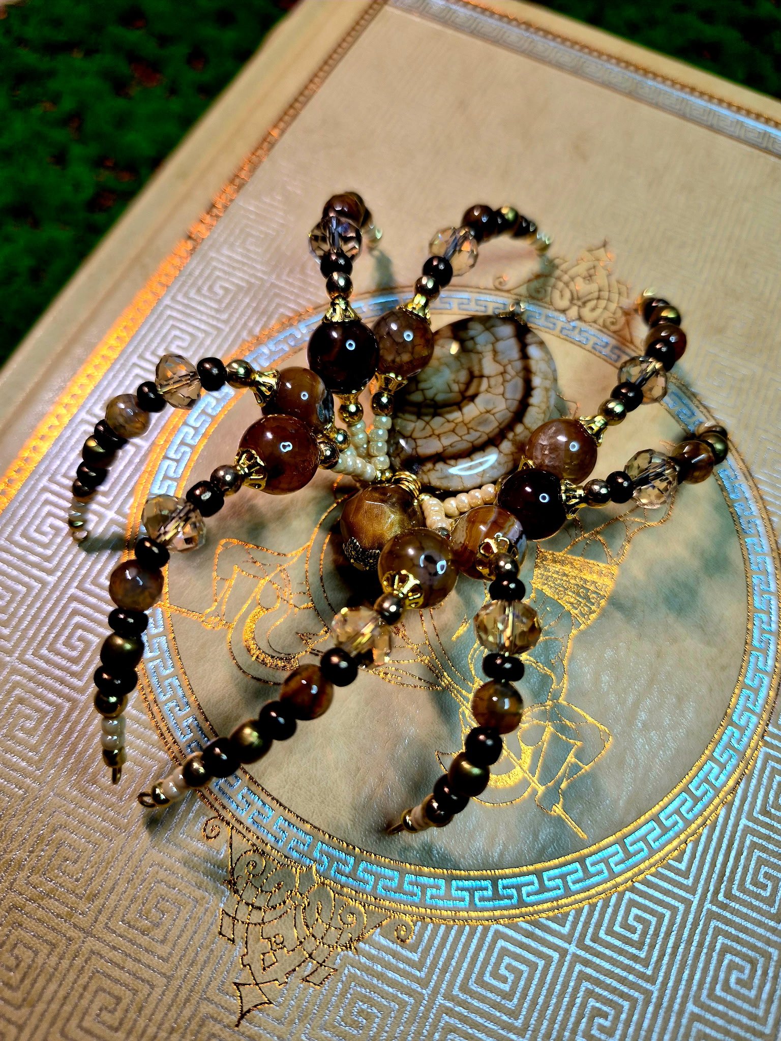 A beaded spider made in a class at ReCreate Wichita KS