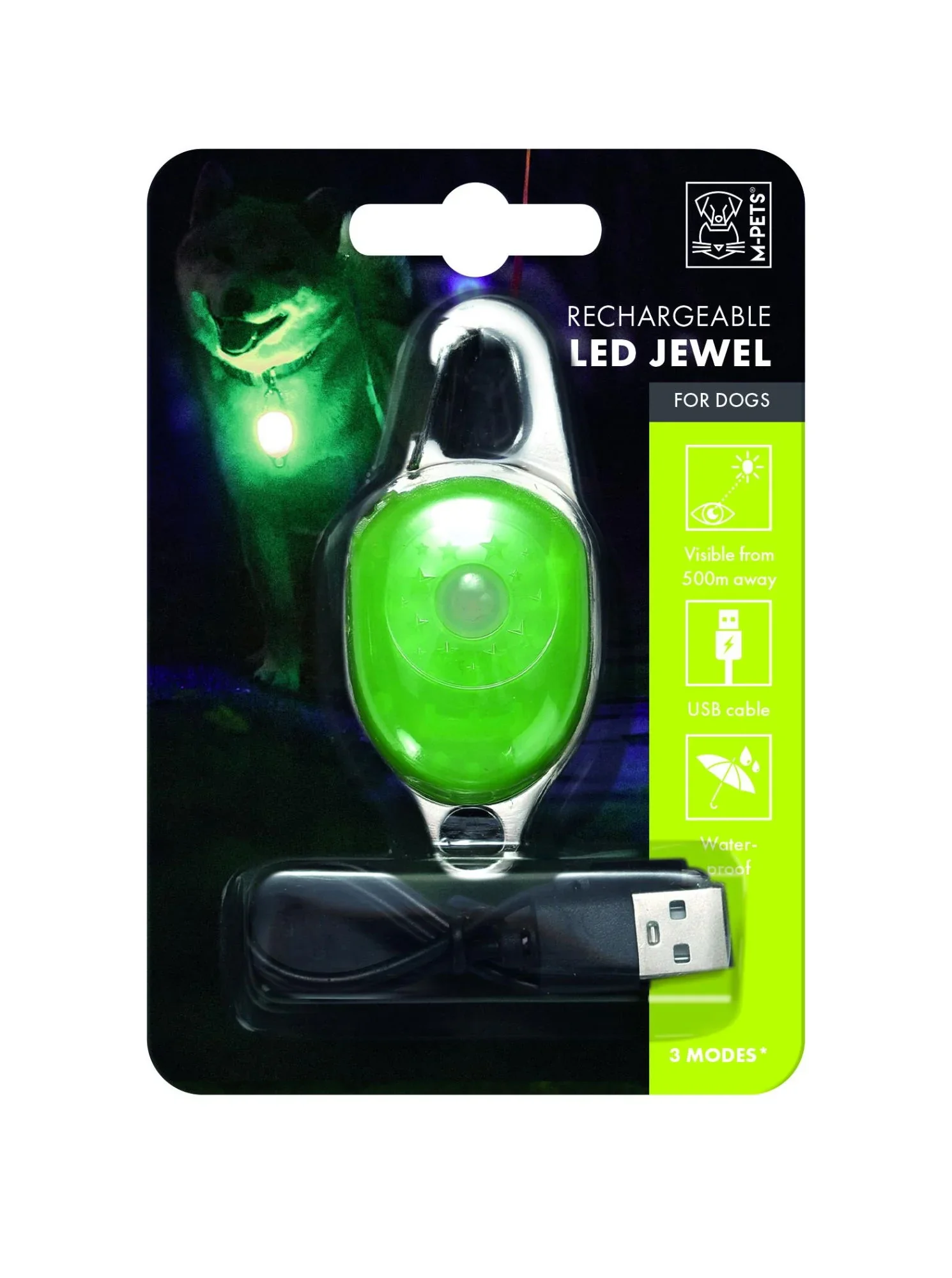 M-PETS Rechargeable Led Jewel For Dog
