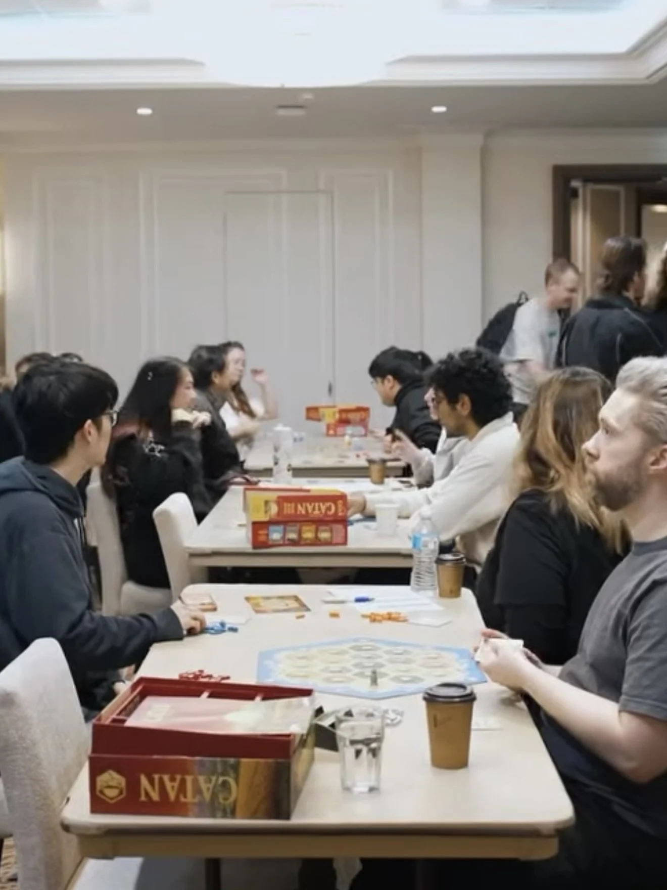 Jeffrey Xu playing Catan tournament.