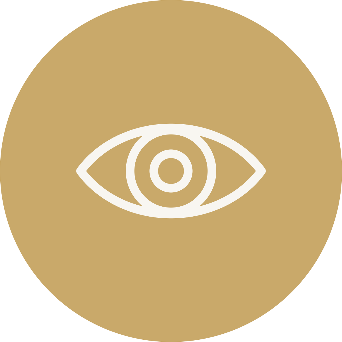 Icon of an eye inside a gold circle, representing visibility or watchfulness.