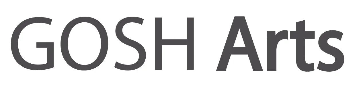 GOSH Arts logo in black text on a white background