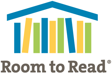 Room to Read logo with stylized books and a roof.